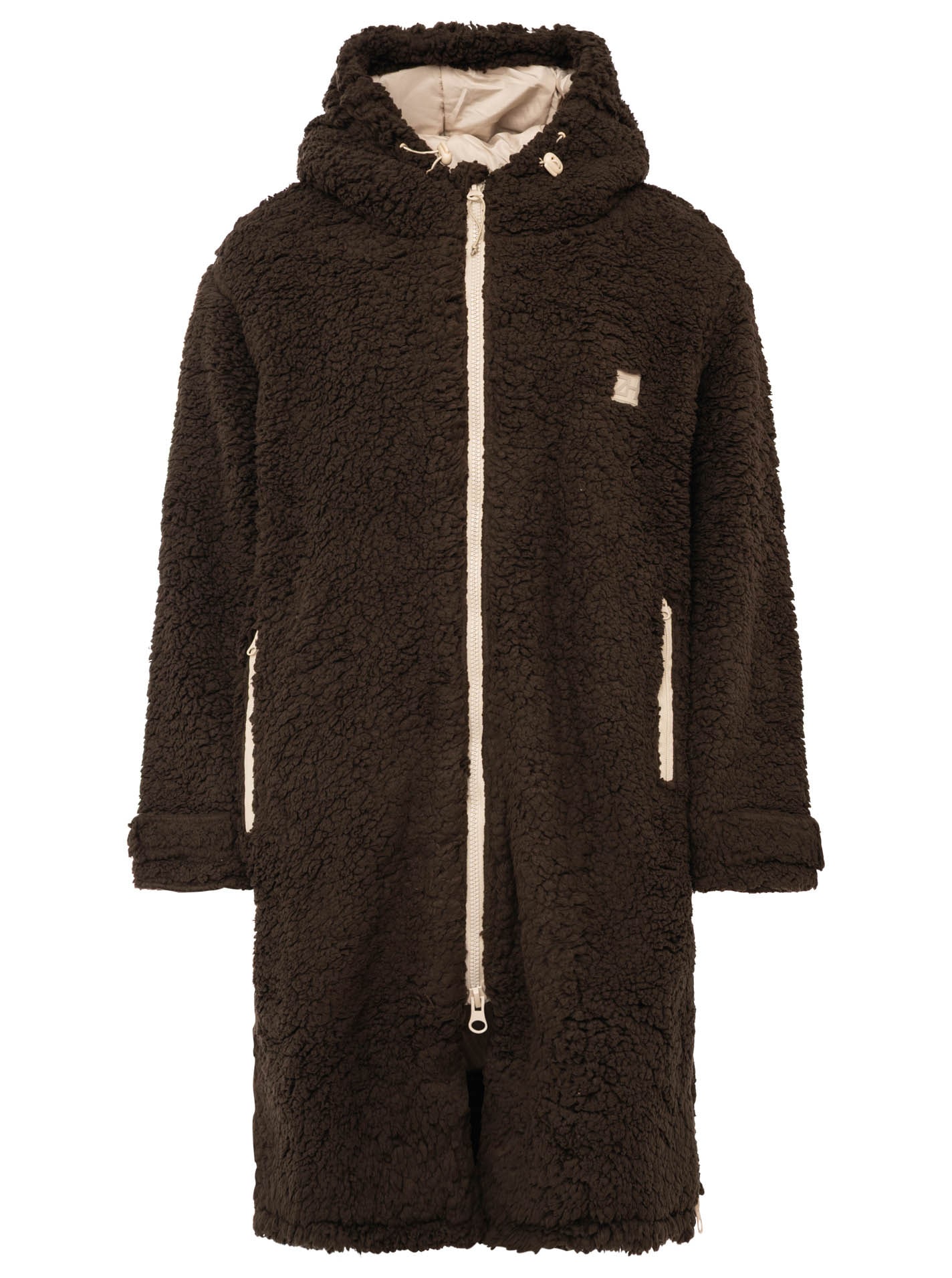 Zwillingsherz Kurzmantel »"Oversize Teddy Windjacke ZH"« weiches Teddy-Material, Kapuze, Reissverschluss, seitliche Taschen