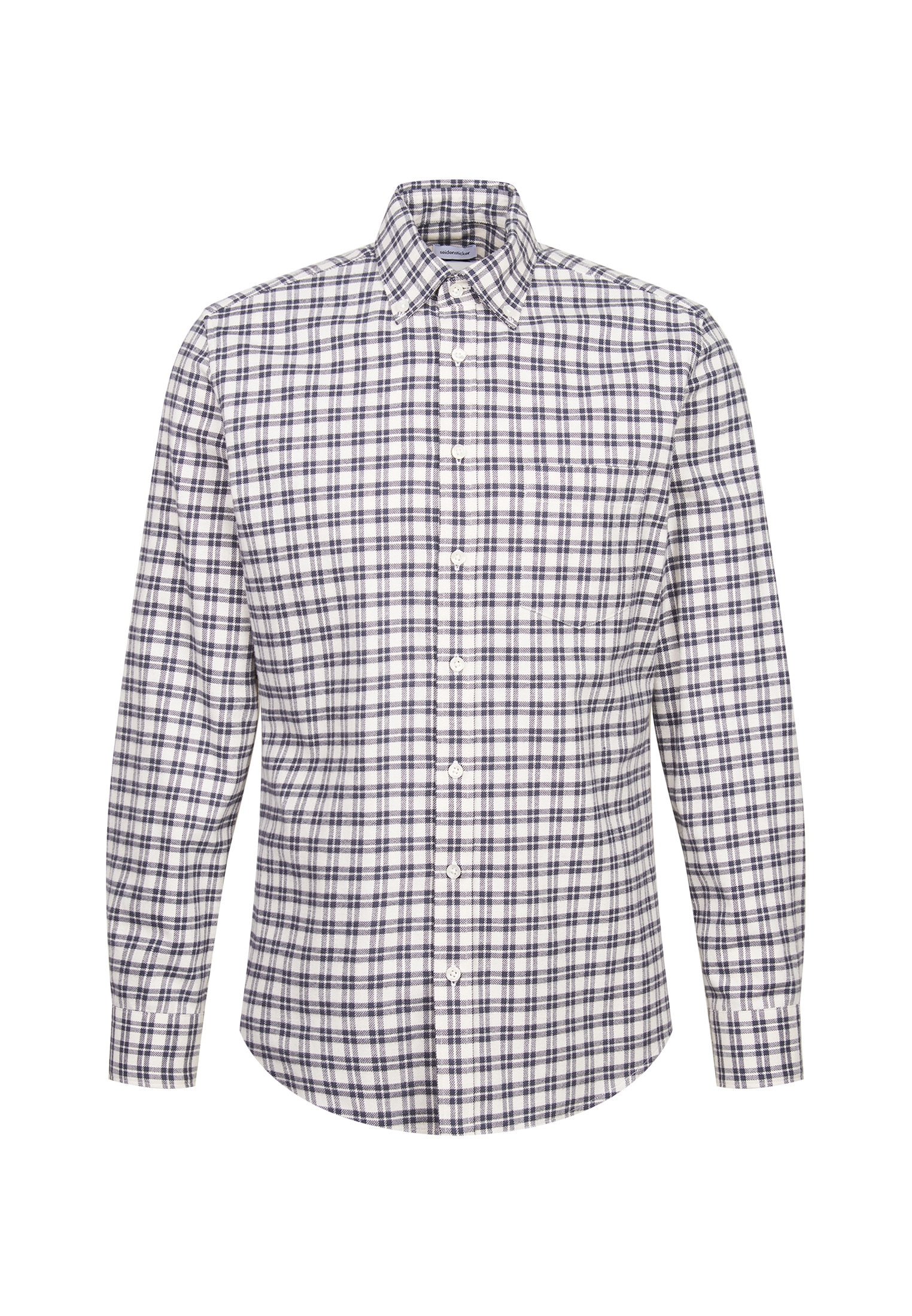 seidensticker Flanellhemd Slim 1/1 Button-Down-Kragen Karo