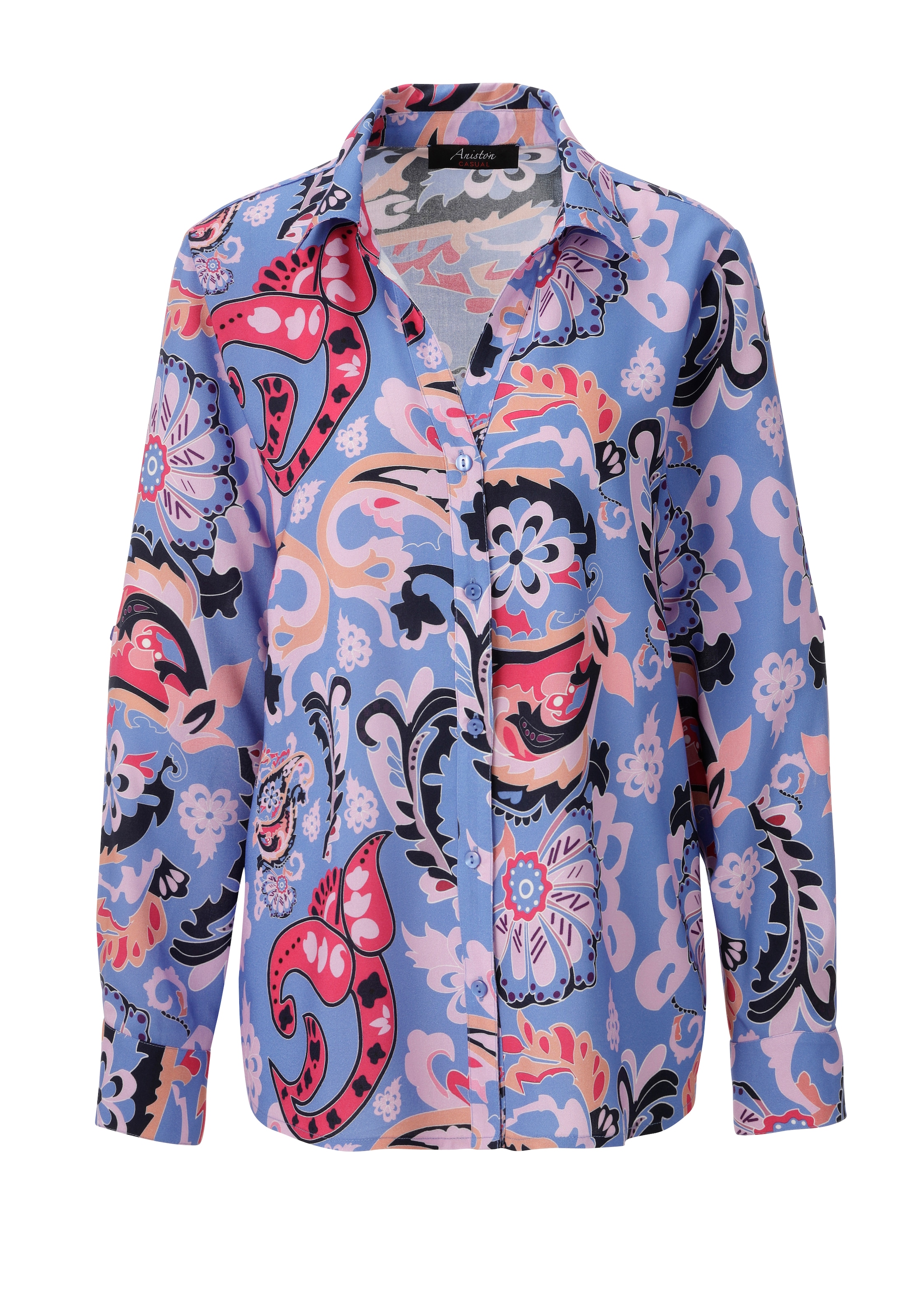 Aniston CASUAL Blouse chemise mit farbenfrohem, grafischen Druck - NEUE KOLLEKTION