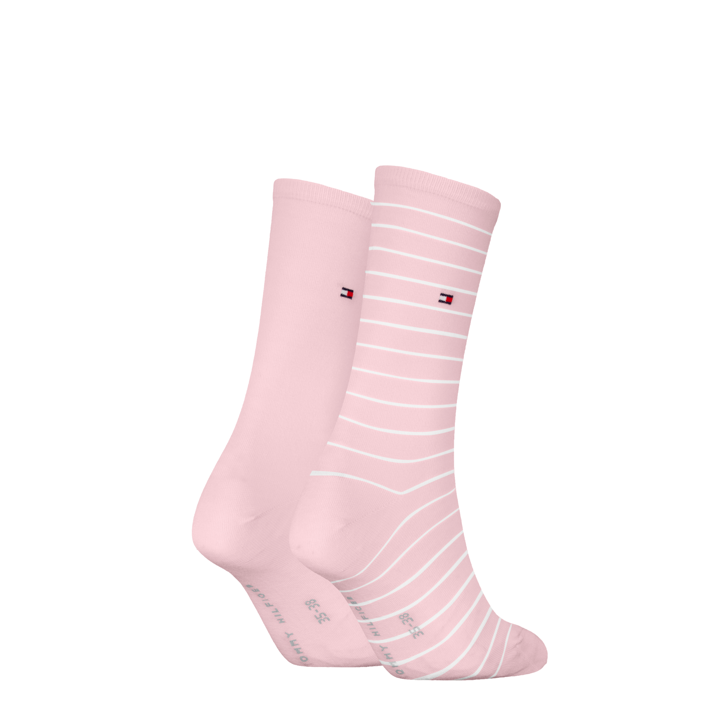 Tommy Hilfiger Chaussettes »TH WOMEN SOCK 2P SMALL STRIPE« 2 Paar, 2 cuis tlg. mit schmalem Rippenbündchen, meliert, gestreift