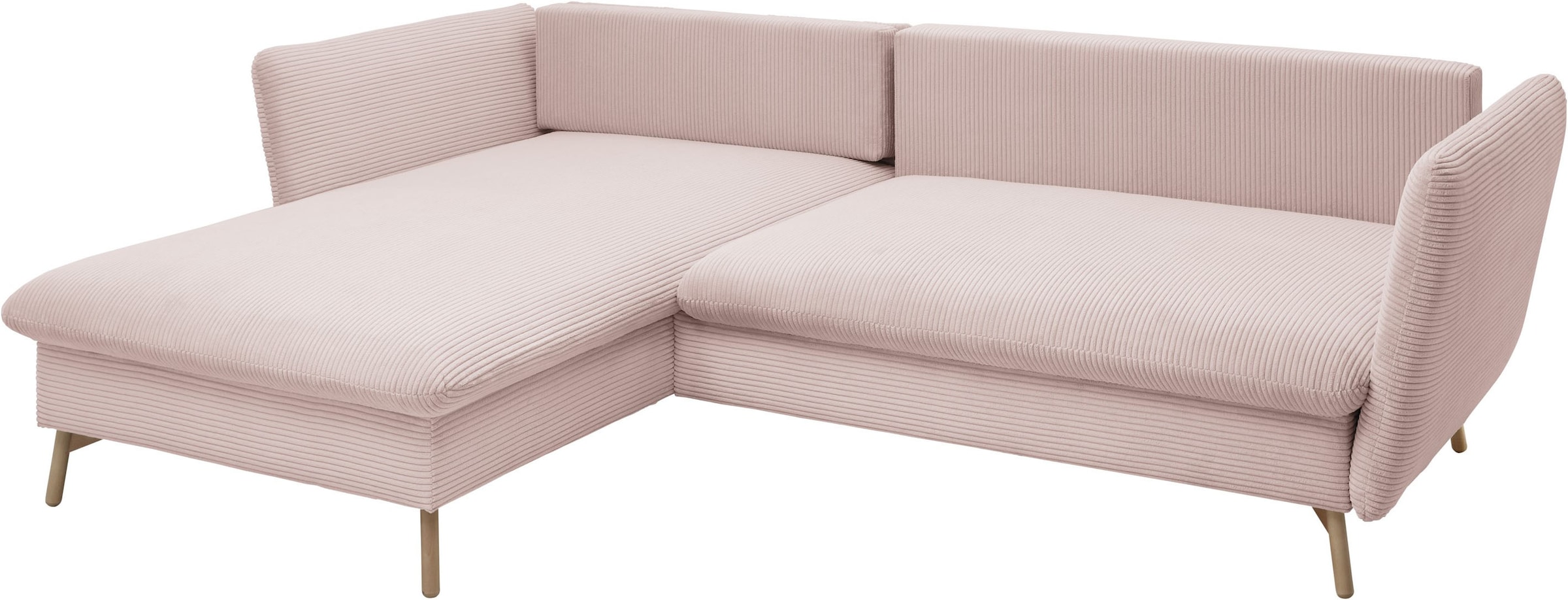 GOODproduct Canapé d'angle »MERLE, 258 cm, L-Form, traumhafter Cord,« mit Bettfunktion und Bettkasten, Liegefläche 224 x 139