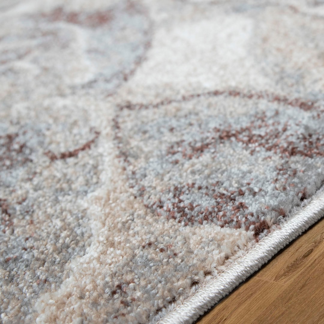 GOODproduct Teppich »Almrose« rechteckig 9 mm Höhe mit besonders weichem Flor, Blumen Muster, florales Design, Kurzflor