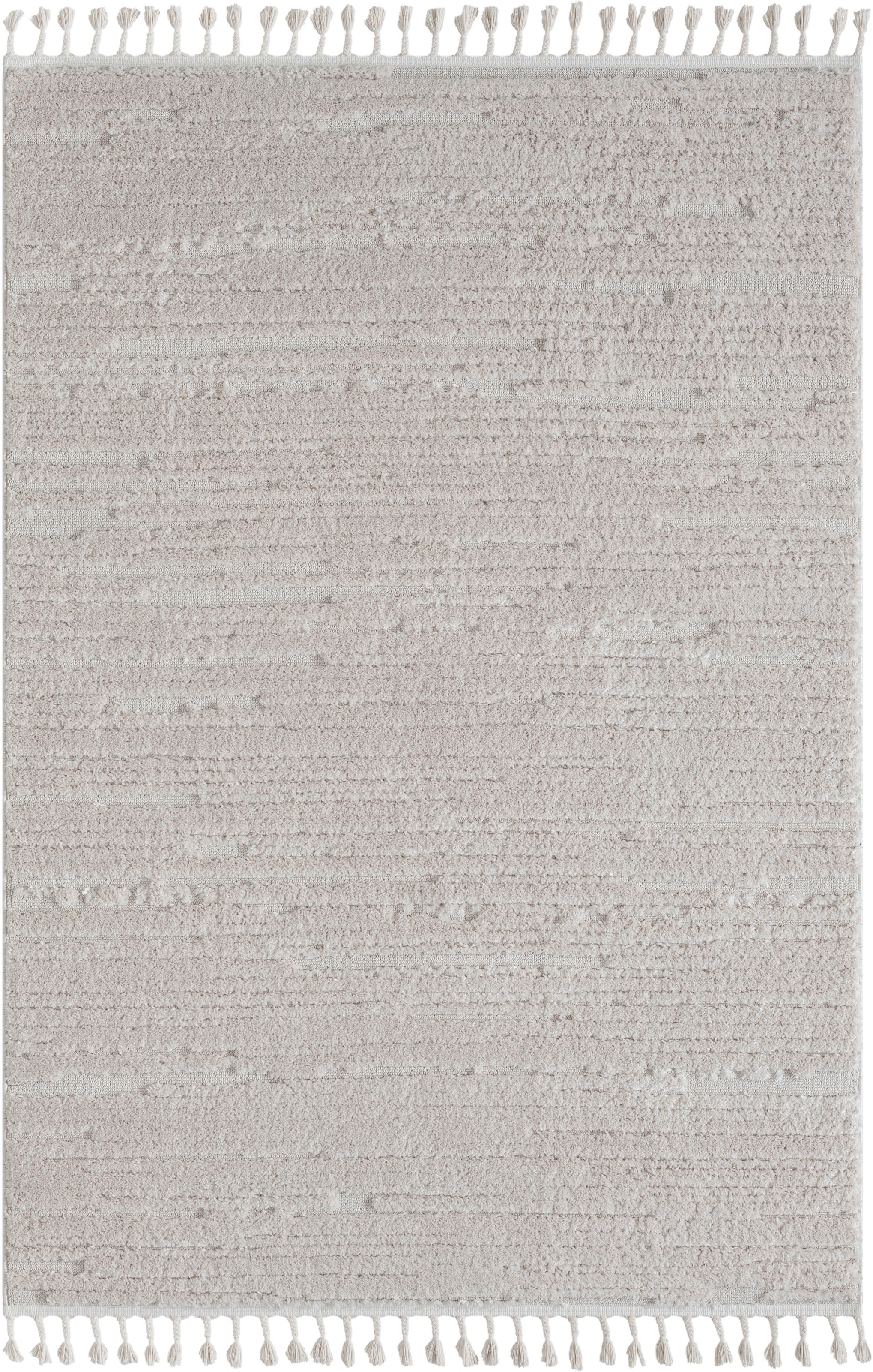 Myflair Möbel & Accessoires Teppich »Enya« rechteckig 17 mm Höhe Uni Farben, Hoch-Tief Effekt, mit Fransen, besonders weich