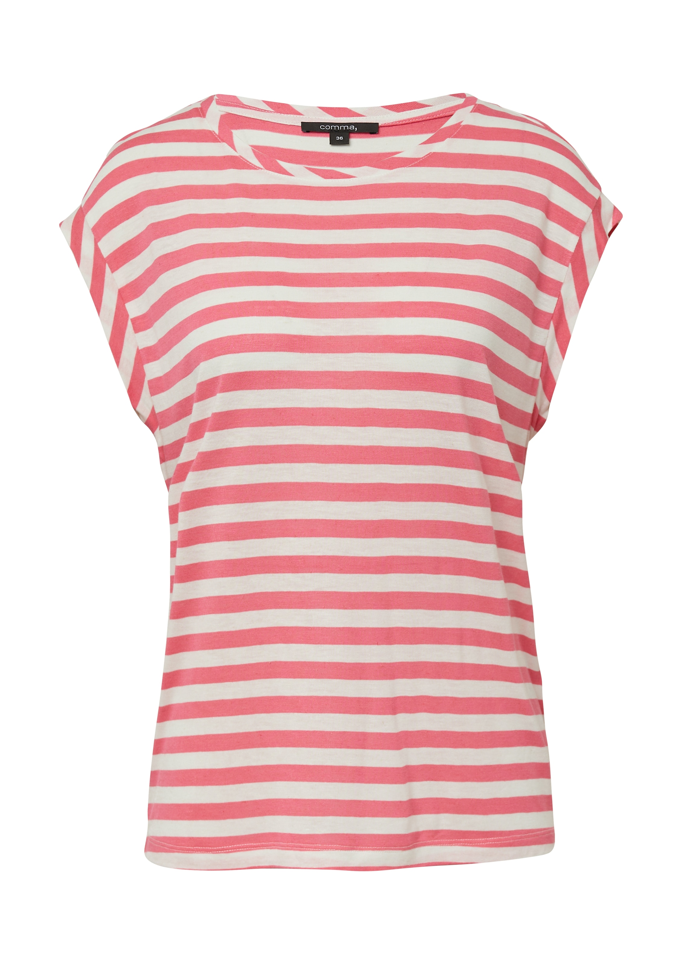 Comma T-Shirt mit Streifen Muster