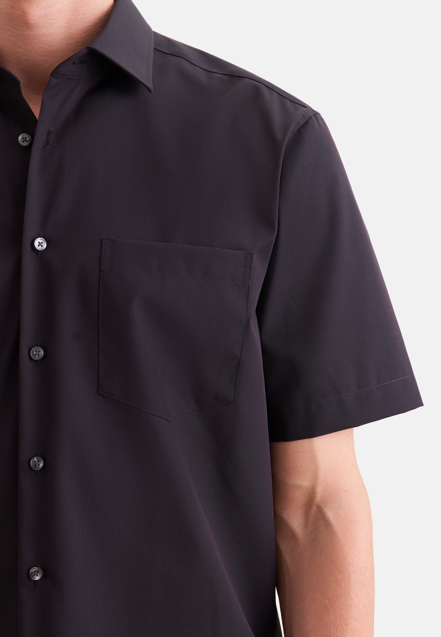 seidensticker Chemise d'affaires »Schwarze Rose« col Kent 1/2 Regular uni