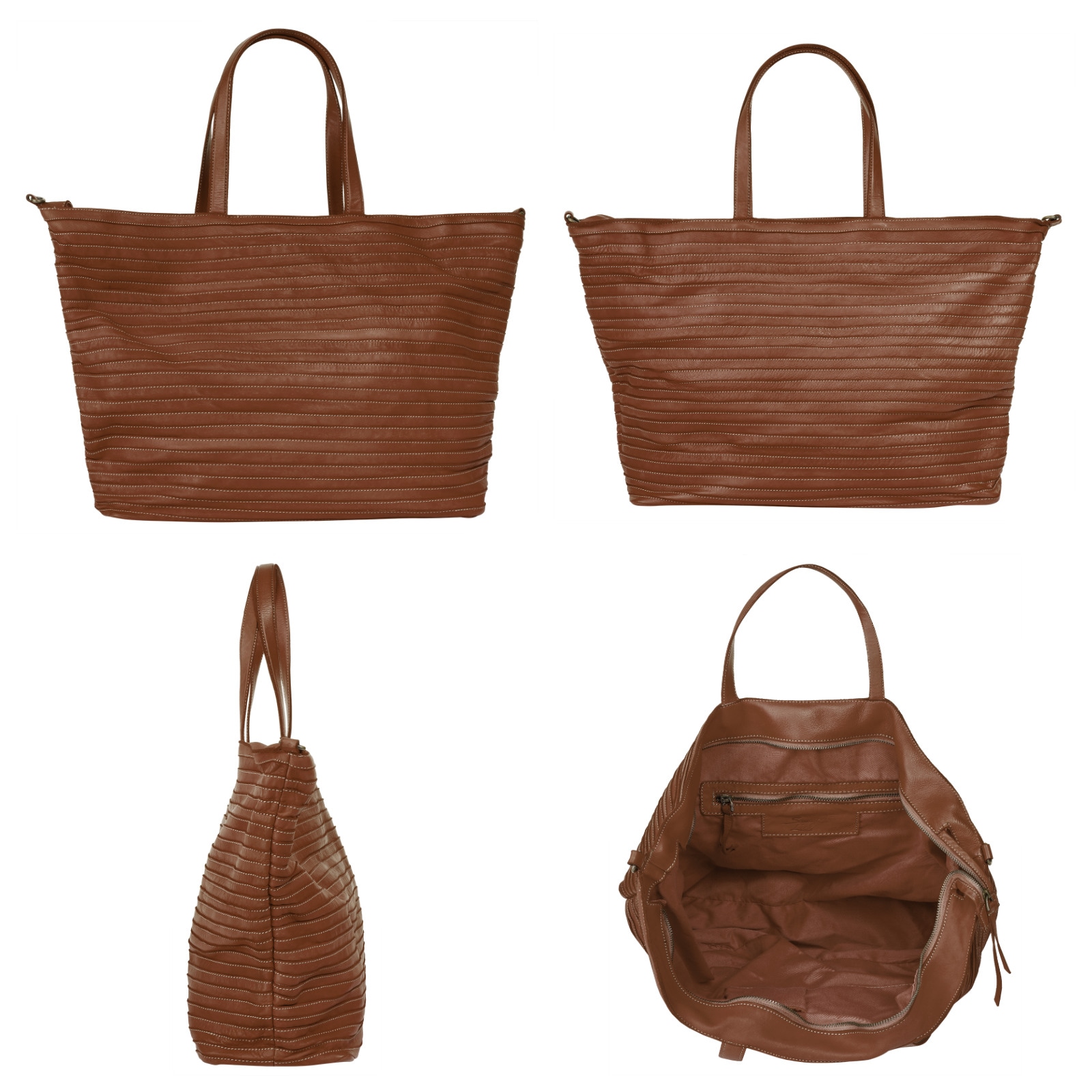 Samantha Look Shopper echt Leder, Made in Italy