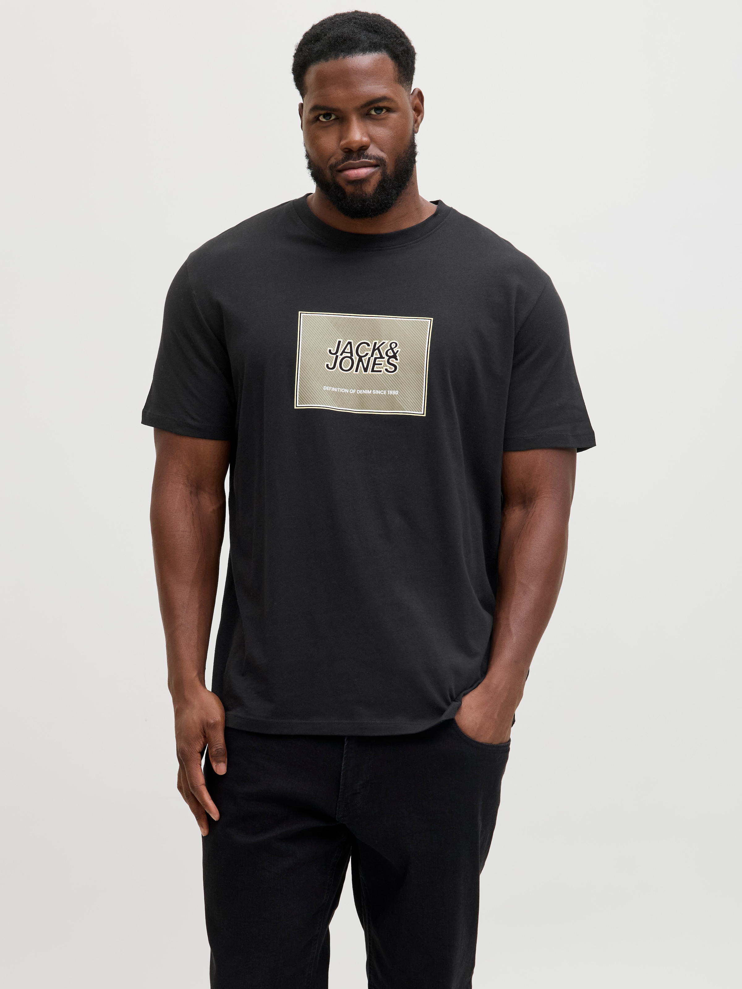 Jack & Jones PlusSize Shirt à col rond »JJRAIN TEE SS CREW NECK PLS«