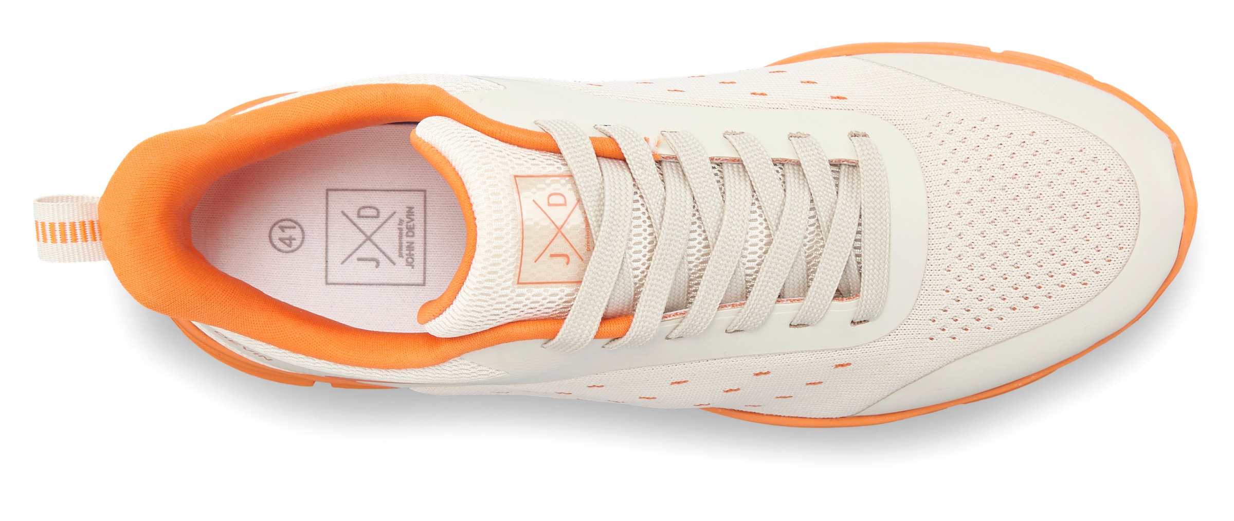 John Devin Sneakers »Schnürschuh, Freizeitschuhe, Schnürhalbschuhe, Halbschuh, Turnschuh«  im sportiven Look mit farbiger Sohle VEGAN