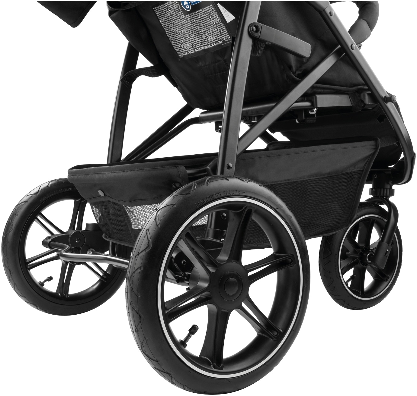 Hauck Kinder-Buggy »Dreiradbuggy, Rapid 3 Air, black« 22 kg mit schwenk/feststellbarem Vorderrad; Lufträder; bis 22 kg belastbar