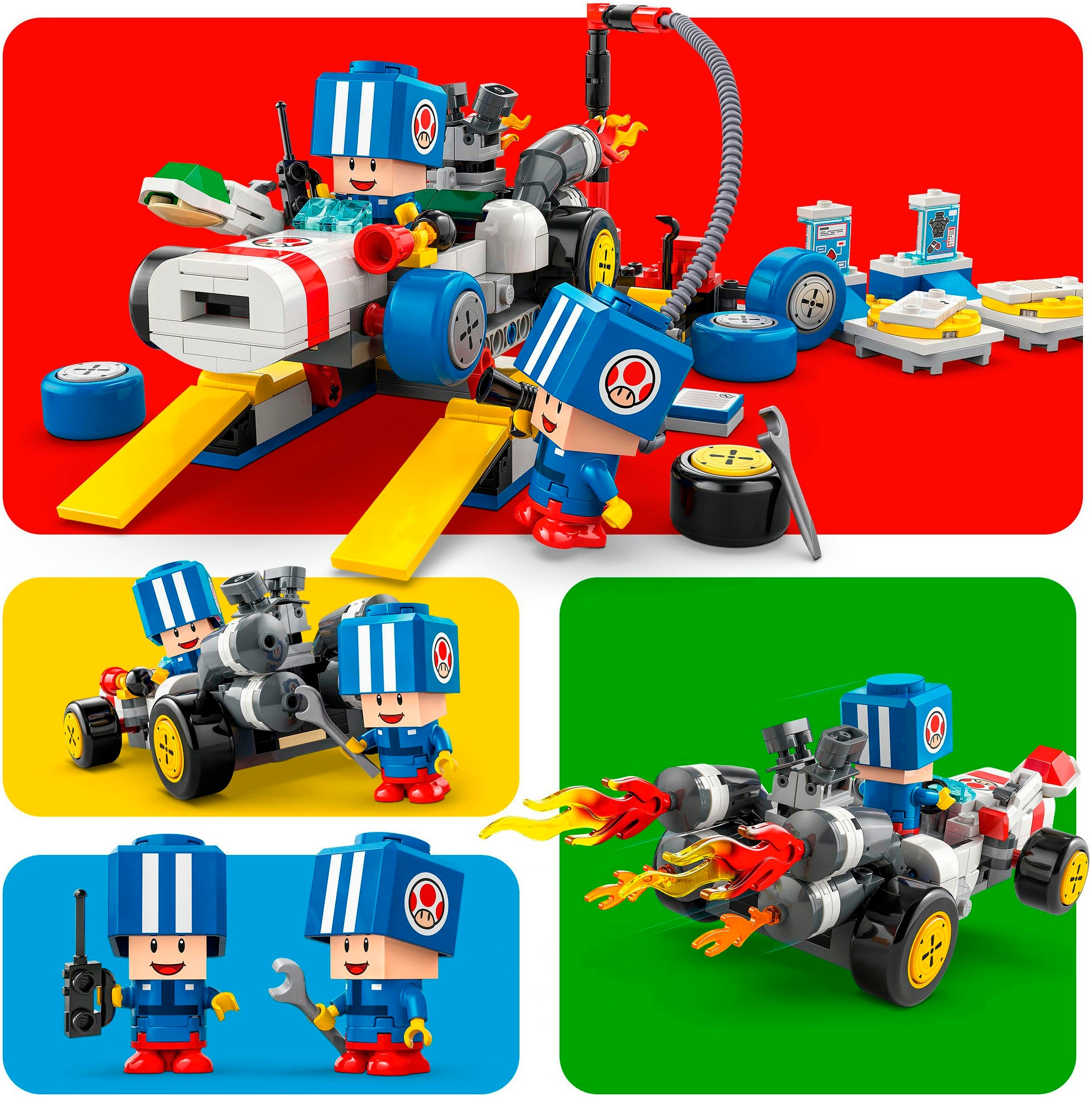LEGO® Konstruktionsspielsteine »Mario Kart™ – Toads Werkstatt (72035), LEGO Super Mario« Made in Europe