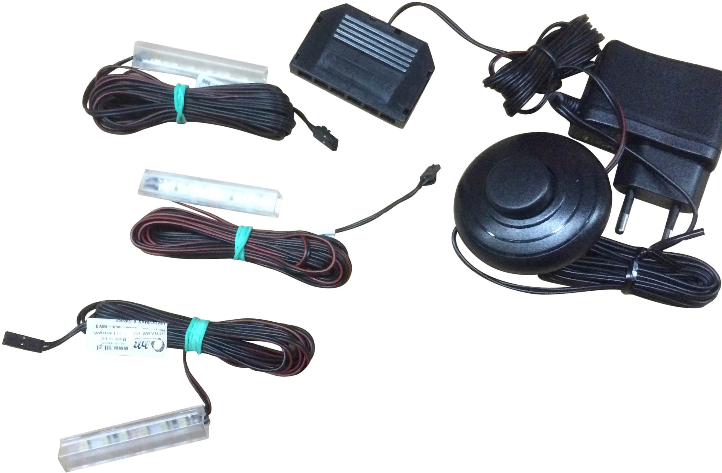 trendteam LED Unterbauleuchte LED-Board 3 Stk. Kaltweiss LED Unterbauspots mit kalt-weissem Licht - Mit Fussschalter