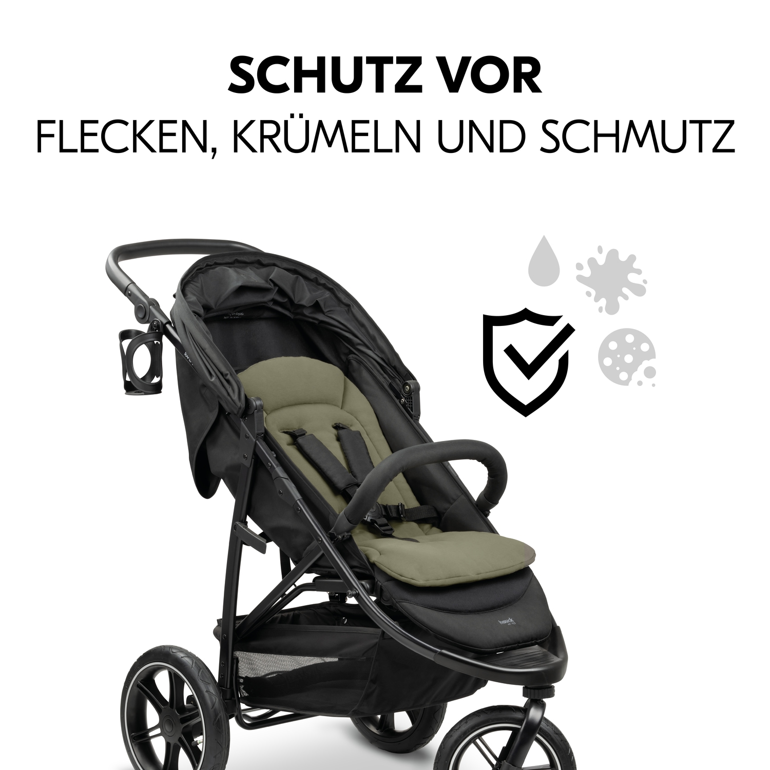Hauck Housse de siège de poussette »Seat Liner« kompatibel mit hauck Buggys, Kinderwagen und Fahrradanhängern