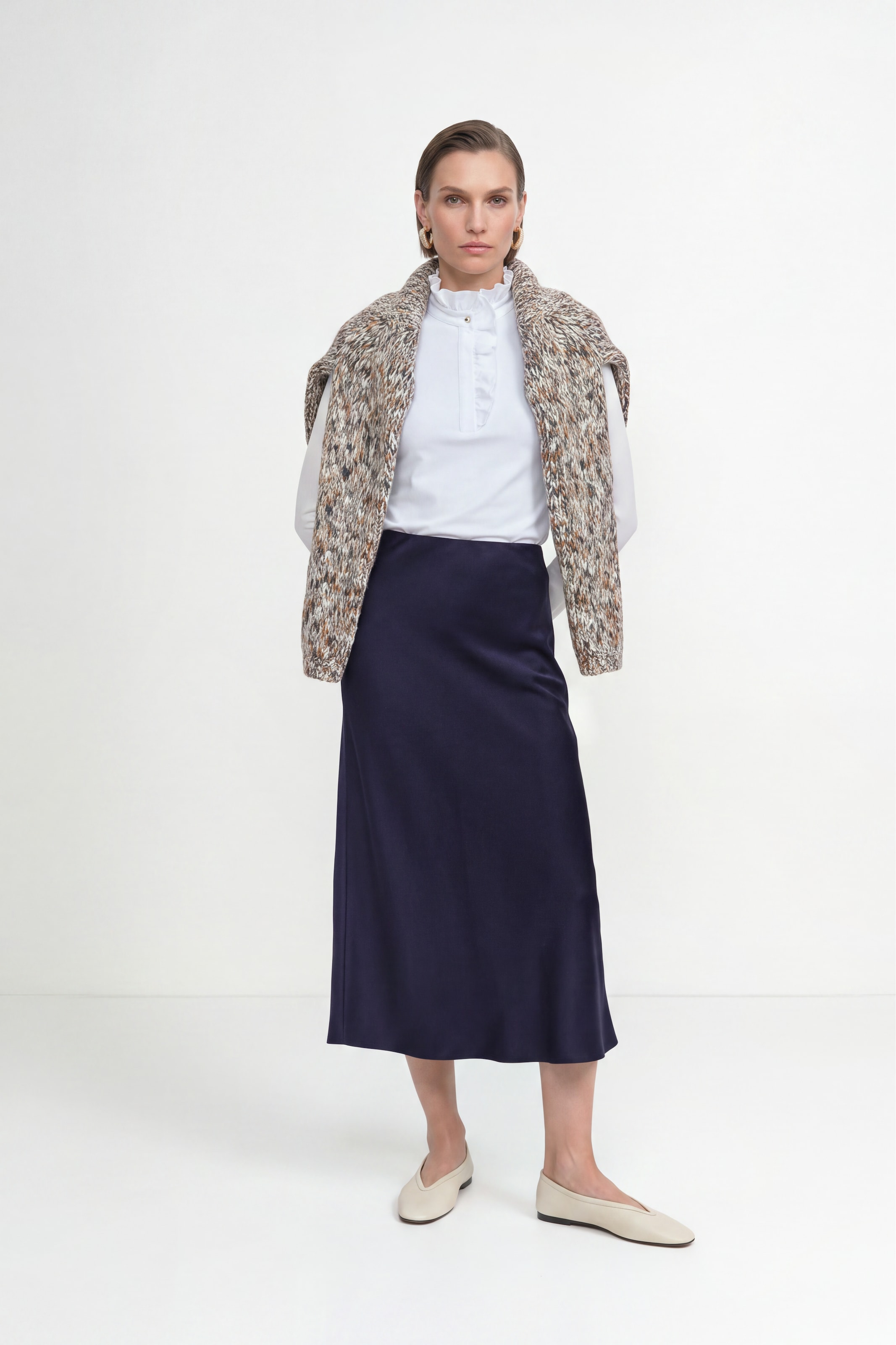 RICHROYAL Jupe midi Aspect satin