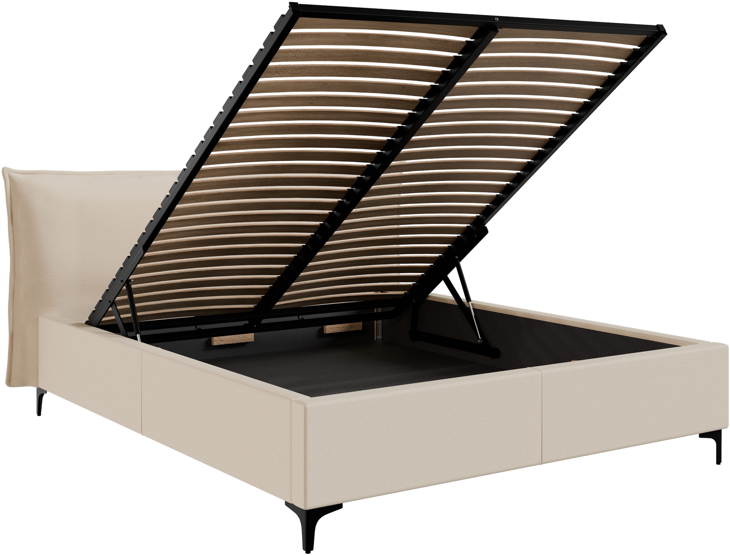 FORTE Lit rembourré »Helsingborg« incl. sommier à lattes, disponible en plusieurs couleurs