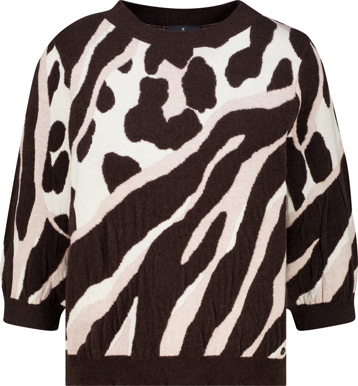 Monari 3/4 Arm-Pullover »Pullover Leo Tigermix« Regular fit mit Leomuster