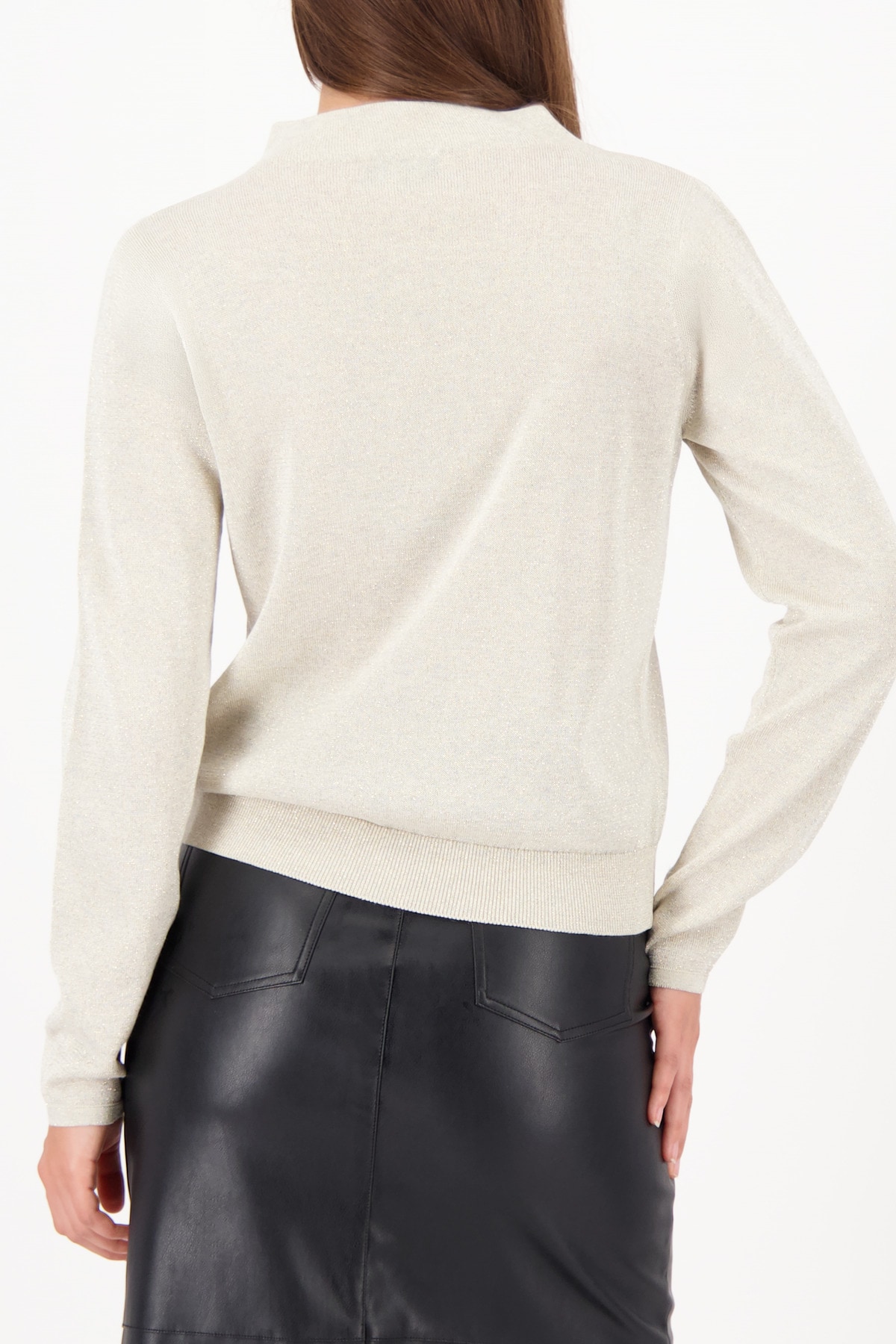 Monari Pull à col rond »Pullover Lurex« Regular fit mit Rundhalsausschnitt