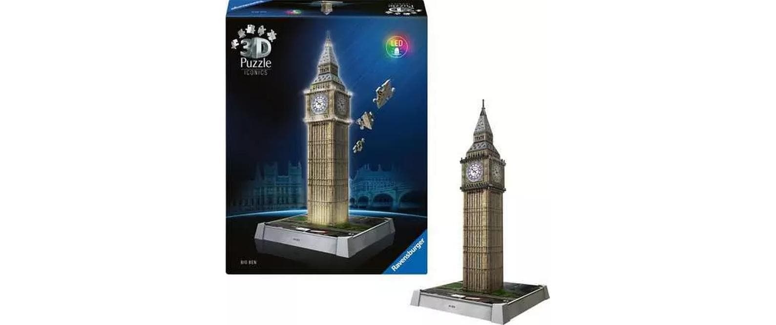 Ravensburger Puzzle 3D »Iconics Big Ben with Light« 3D-Effekt