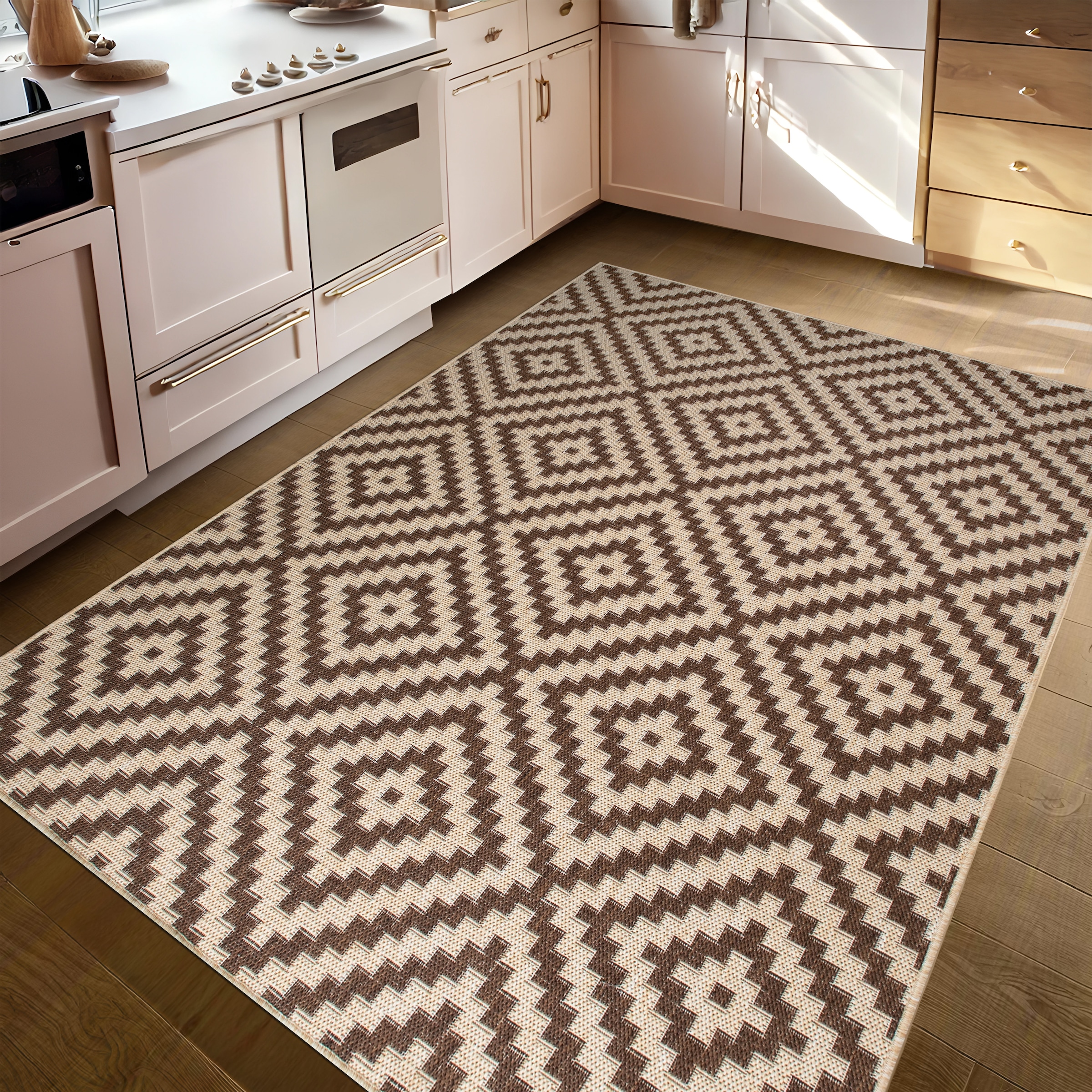 my home Teppich »Cordoba auch als Läufer erhältlich« rechteckig 3 mm Höhe In- und Outdoor geeignet, Sisal-Optik, Wetterfest & UV-beständig, Boho