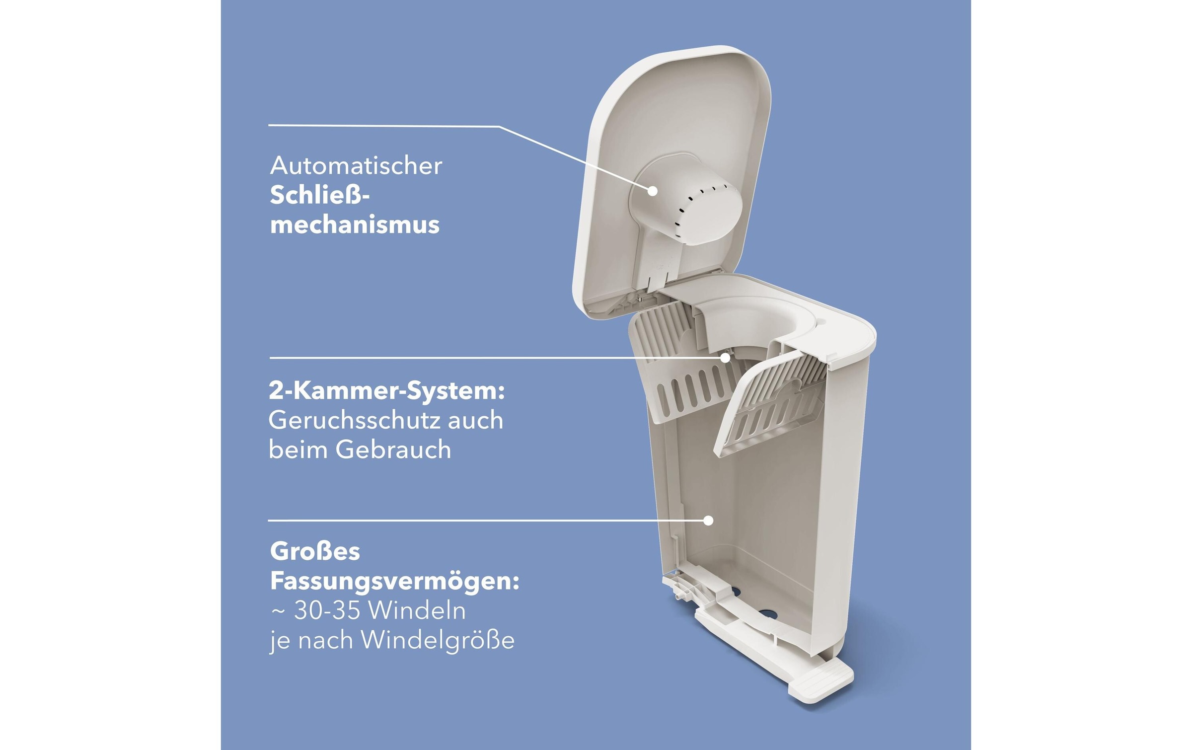 Rotho Babydesign Windeleimer »Yuma Bär Ahoi 35 l«