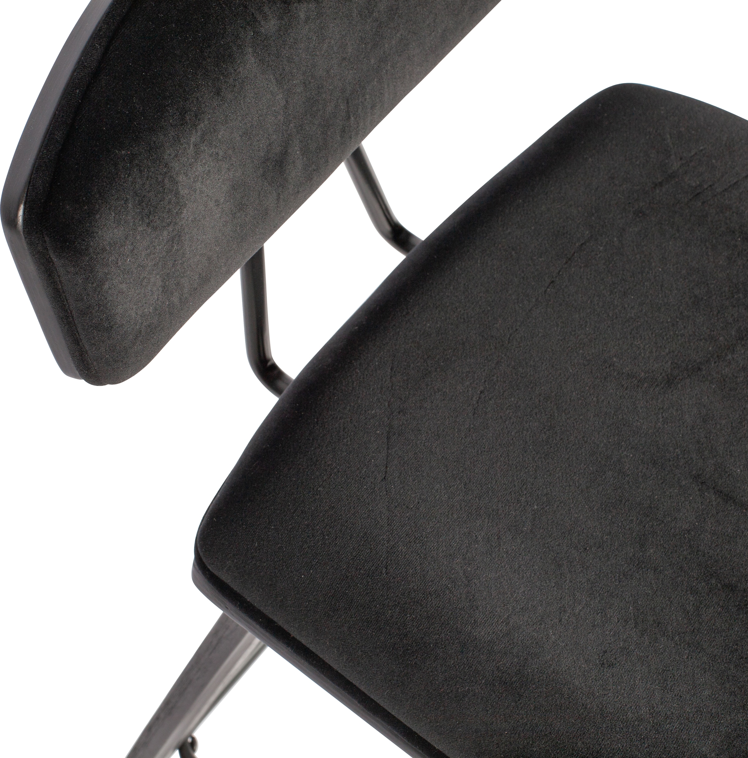 WOOOD Tabouret de bar »Senn« 2 cuis tlg. Assise en velours, H 94 cm x L 41 cm