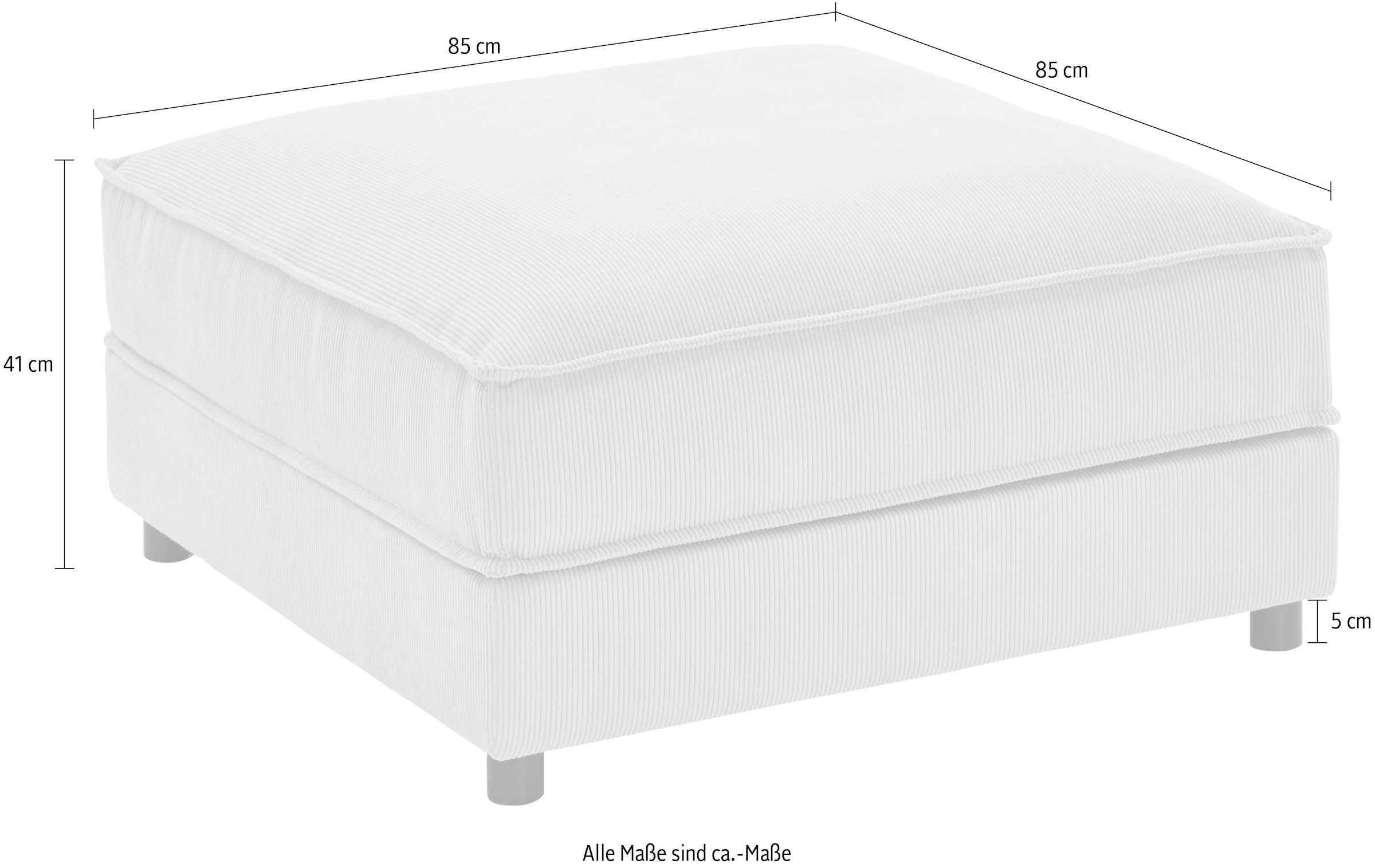 ATLANTIC home collection Tabouret »Valan« mit Cord-Bezug, frei stellbar