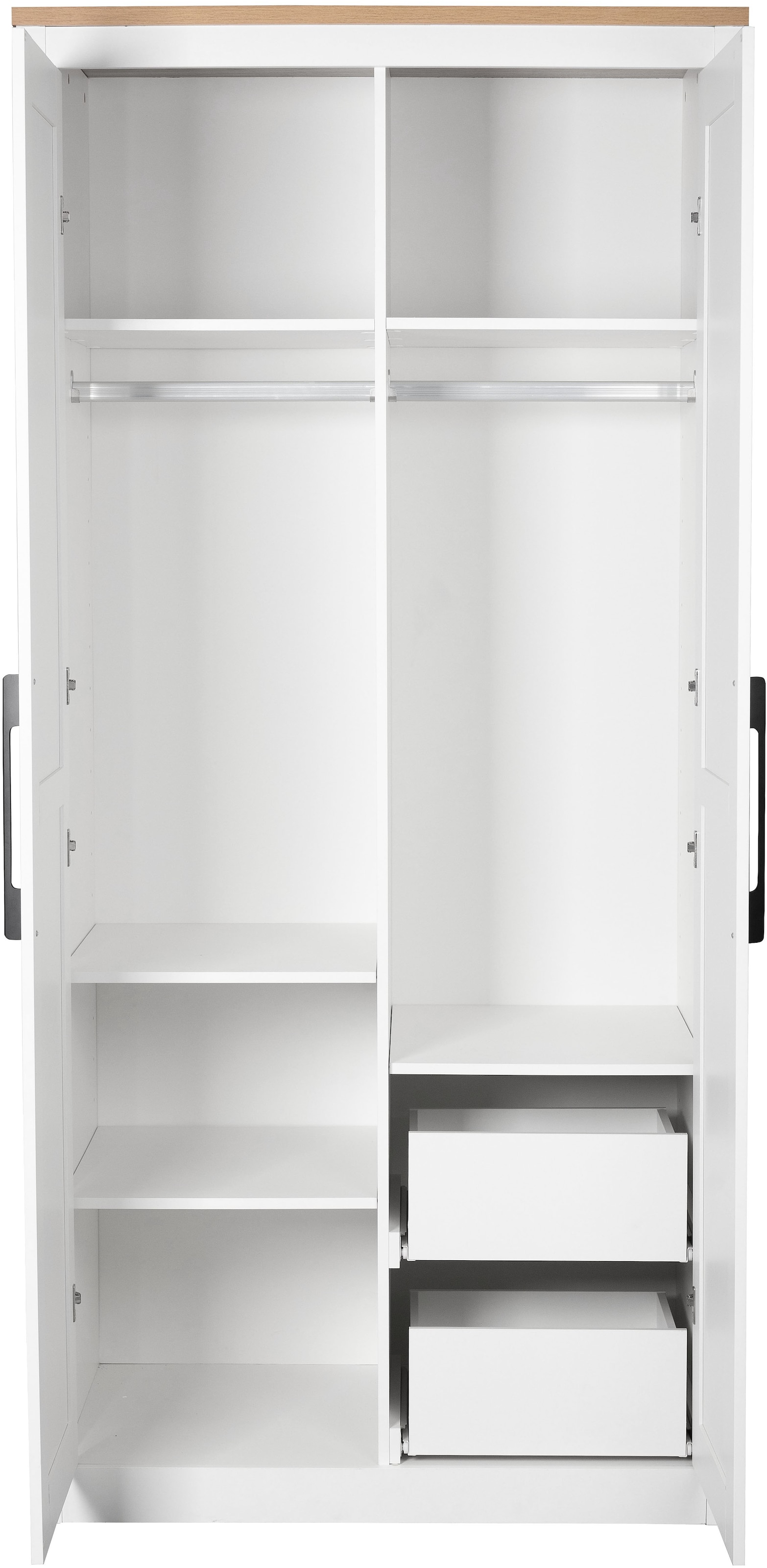 GOODproduct Armoires à vêtements »Büsum Schlafzimmer Schrank« stabile robuste Bauweise mit optimaler Aufteilung,  Schlafzimmerschrank Landhaus Design Garderobe Schrank Bestseller