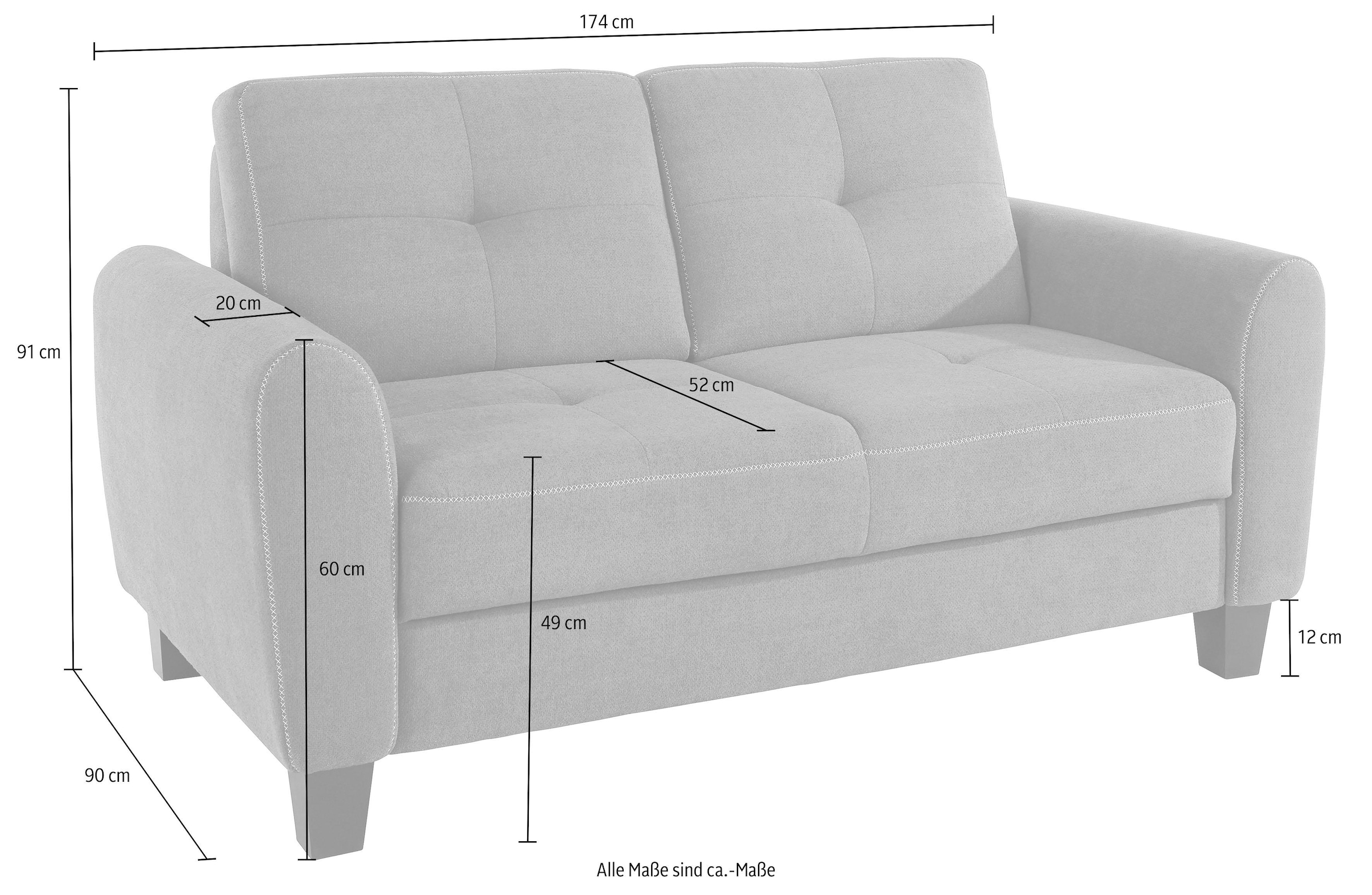 sit&more 2-places »Varese« inklusive Federkern