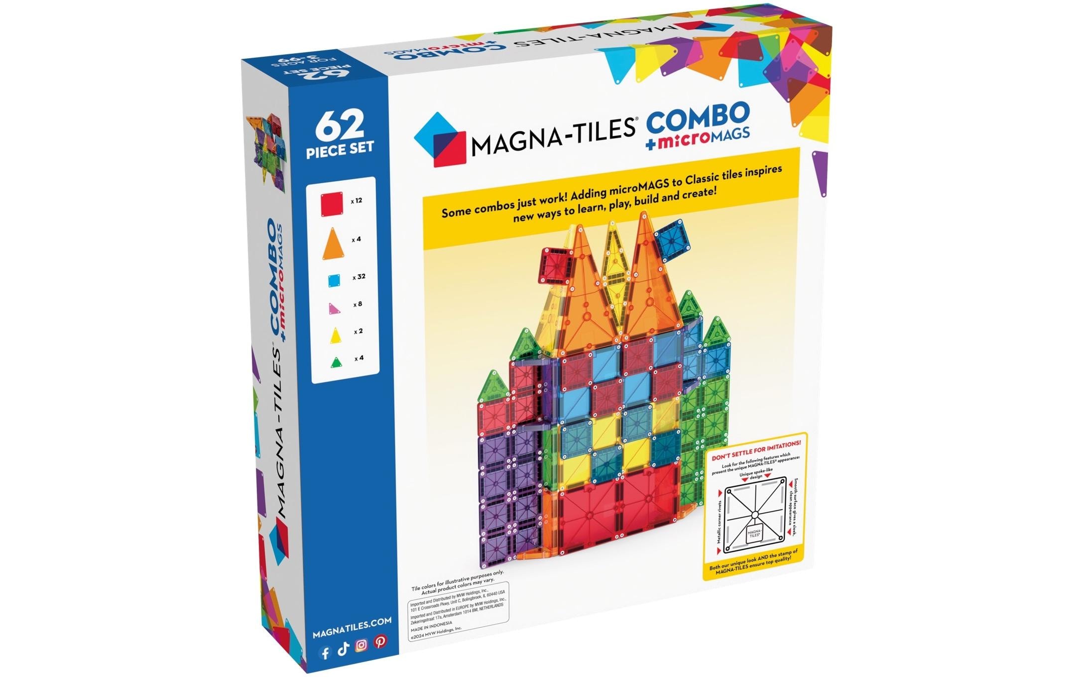   Briques de jeu »Magna-Tiles Combo 62-teilig«