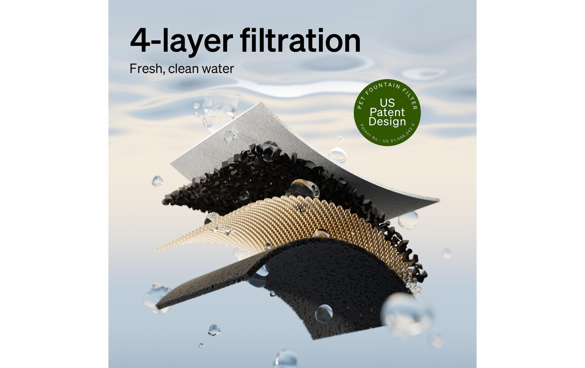   Trinkbrunnen »Petlibro Dockstream RFID Smart Fountain 3 l« Automatischer Trinkbrunnen