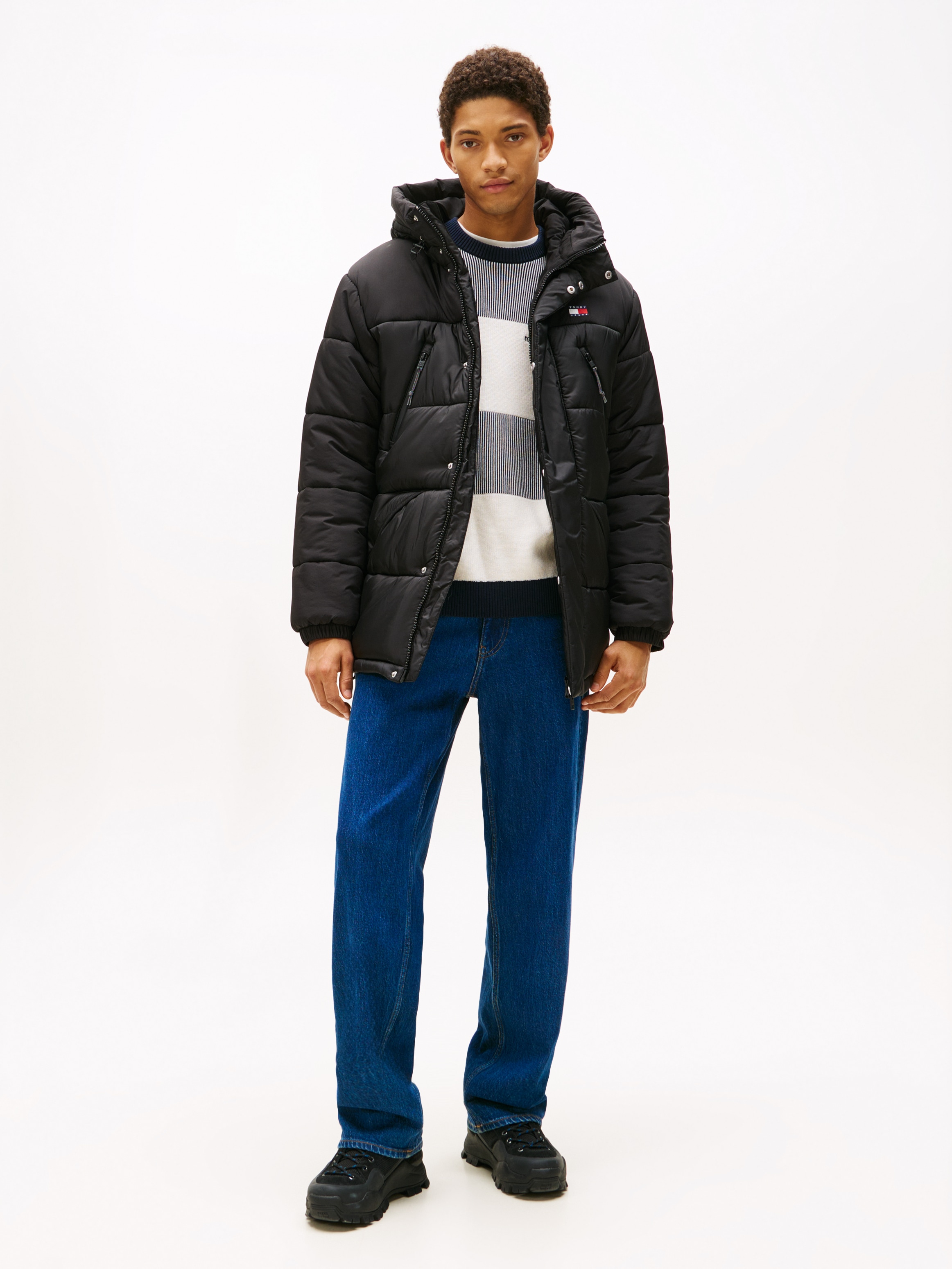Tommy Jeans Steppmantel »FABRIC MIXED PARKA« Regular fit mit Kapuze
