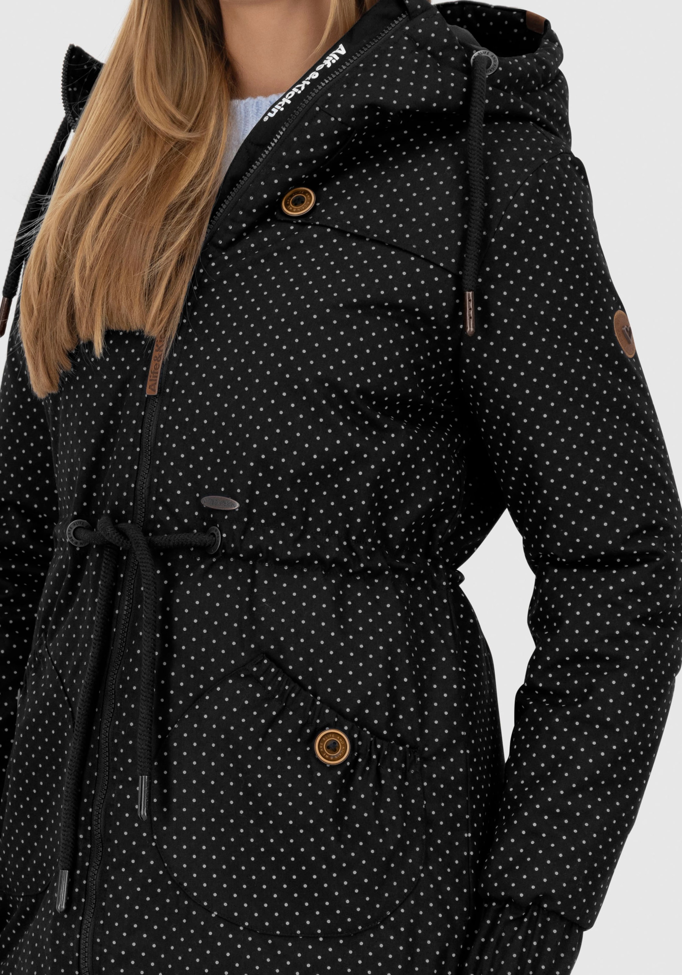 Alife & Kickin Veste d'extérieur »CHARLOTTEAKB« mit Kapuze gefütterter Parka, Kapuzenjacke durch Bindeband tailliert