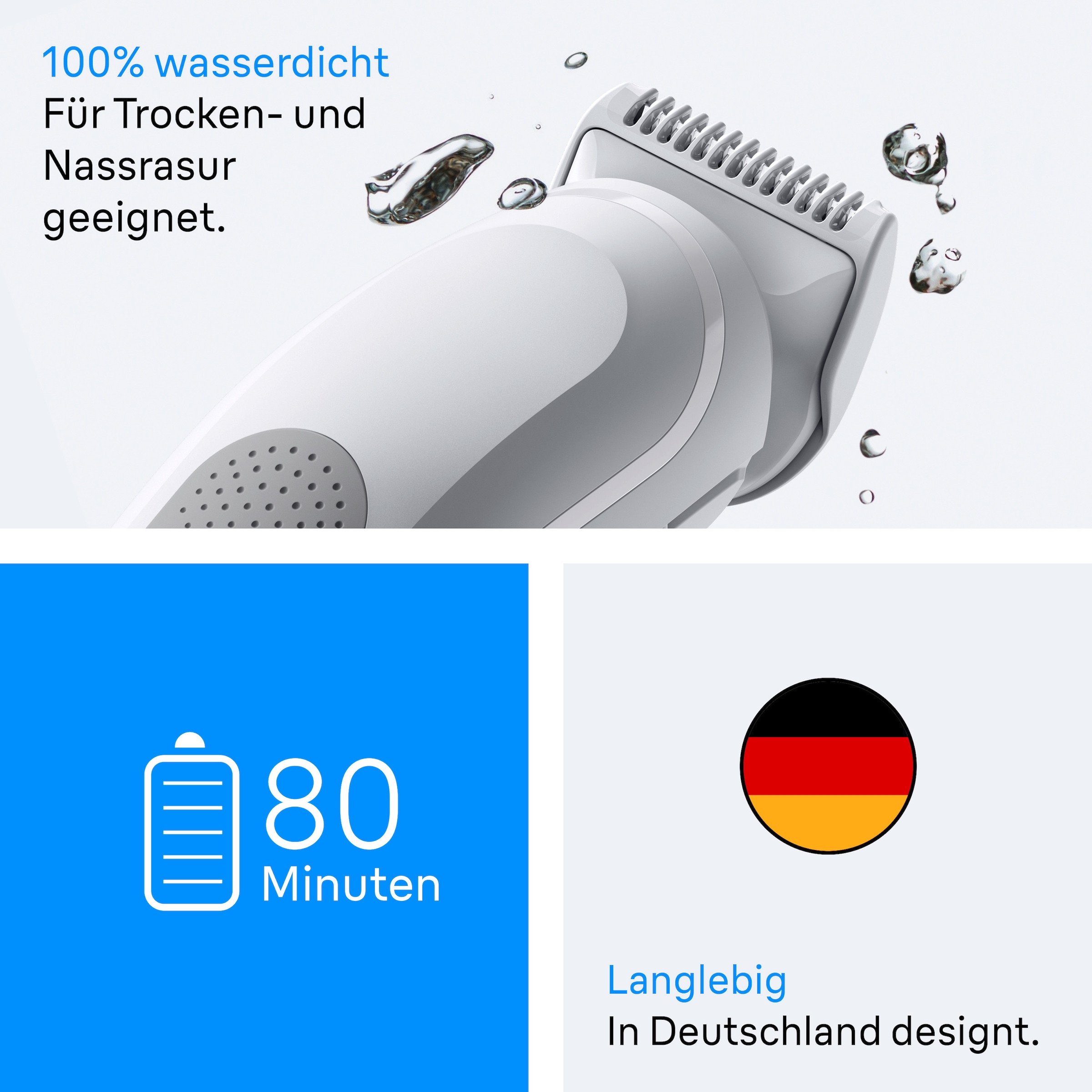 Braun Haarschneider »Bodygroomer BG3530« Extra Hautschutz, 80 Min Akkulaufzeit, wasserdicht