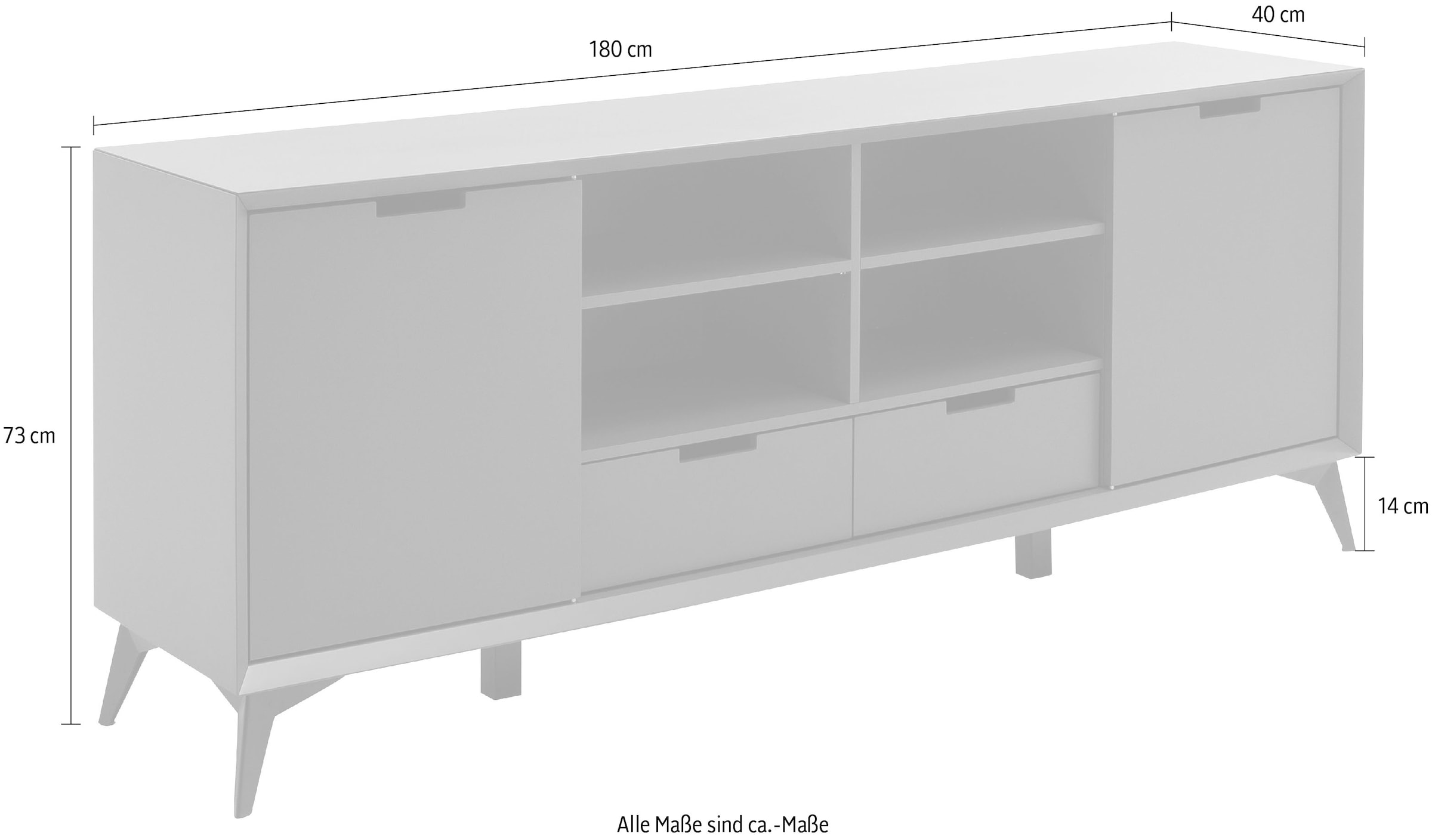 MCA furniture Sideboard »Netanja« Breite ca. 180 cm