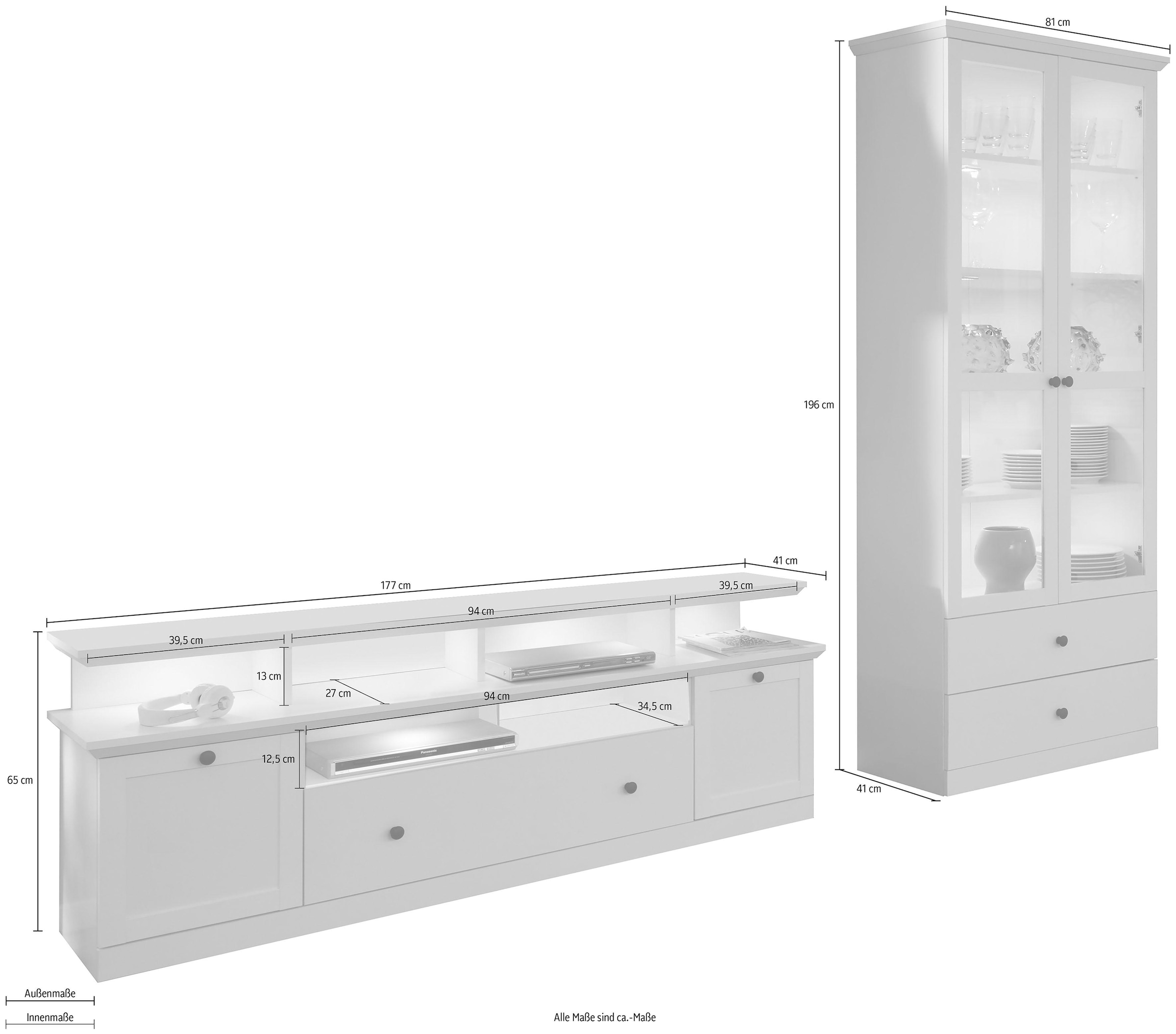 Home affaire Wohnwand »Örebro« Set, 2 Stk. tlg.