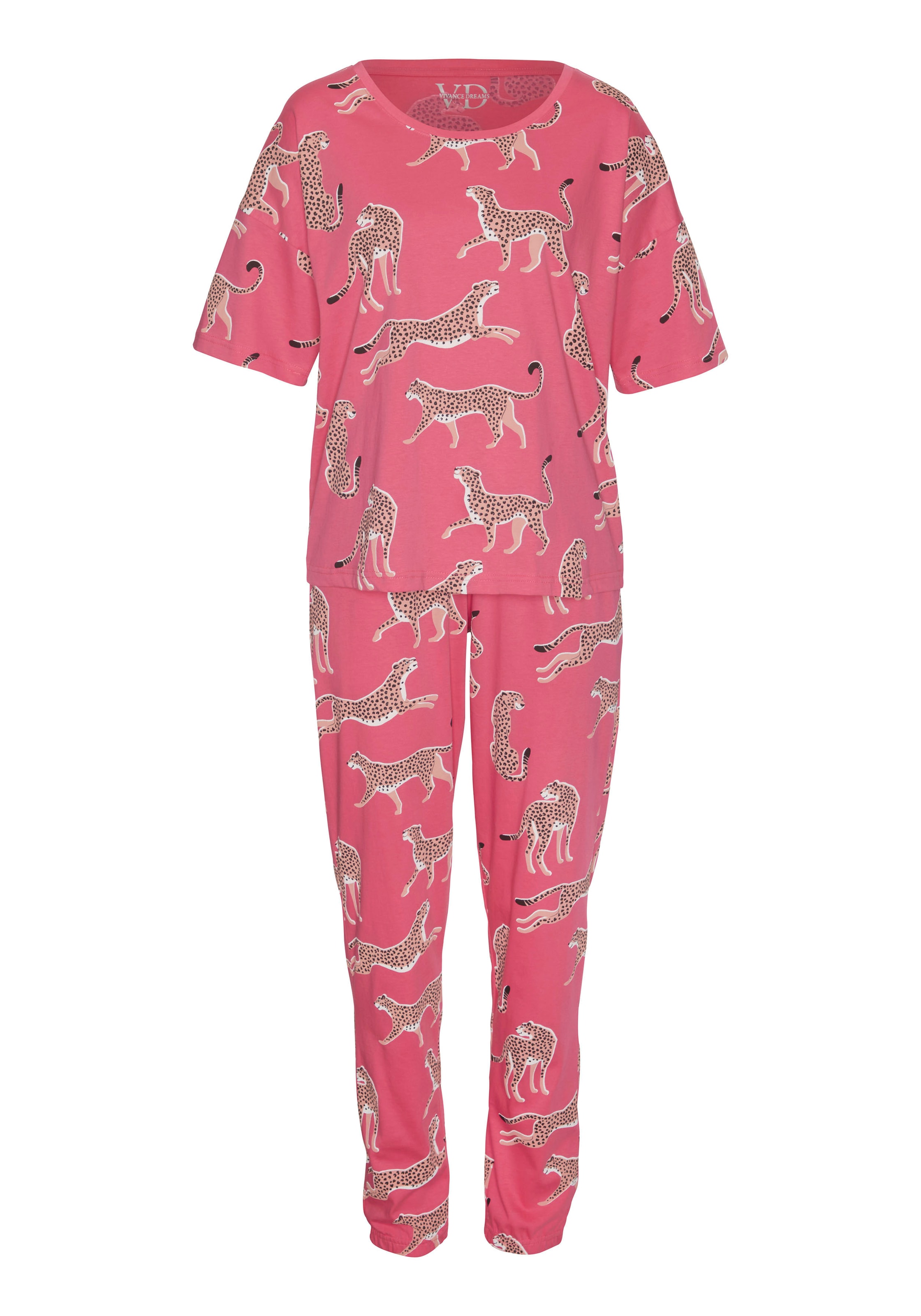 Vivance Dreams Pyjama Set, 2 tlg. mt Animal Alloverprint