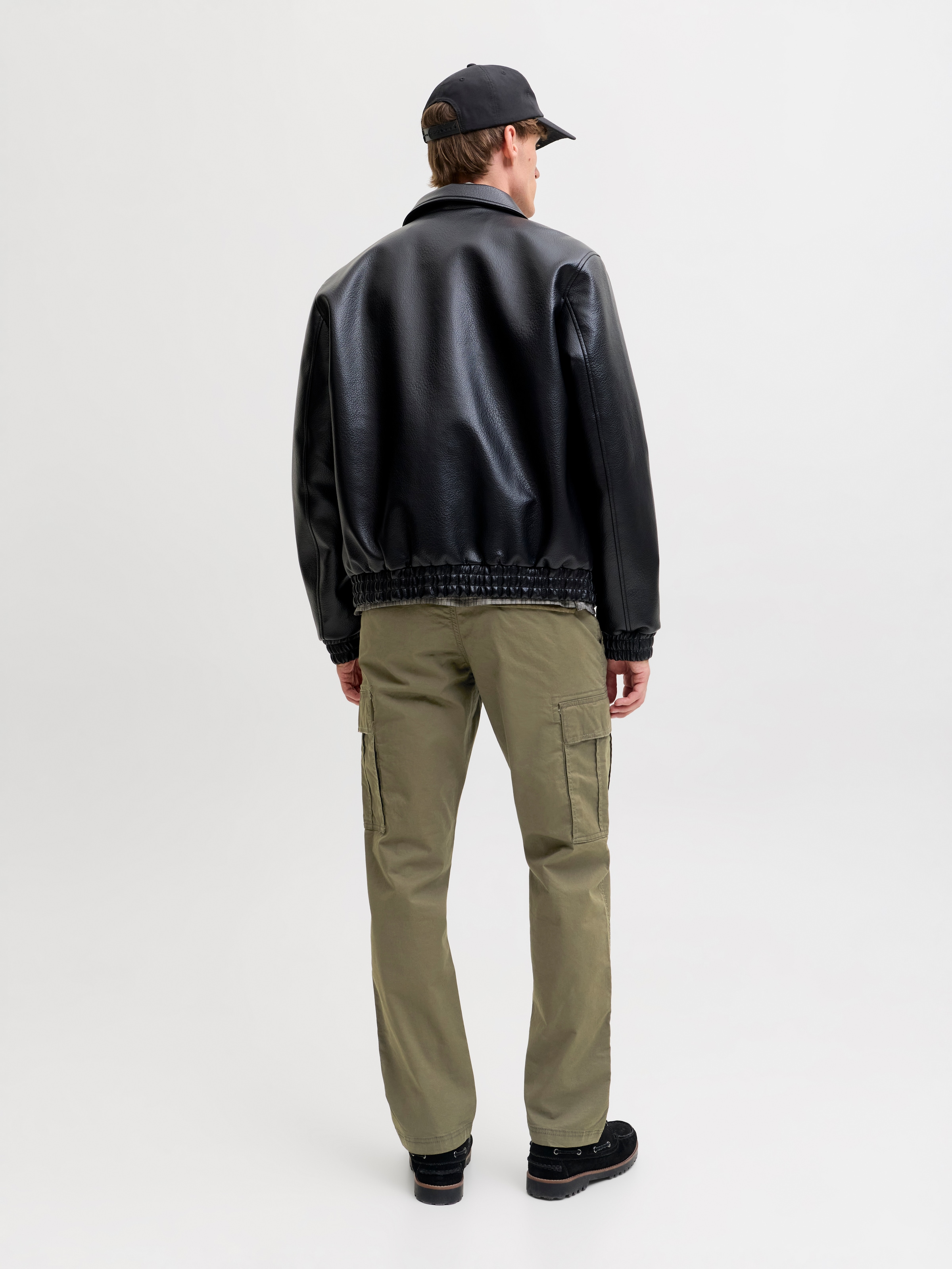 Jack & Jones Pantalon cargo »JPSTKANE FRANK CARGO NOOS«  mélange de coton, coupe ample