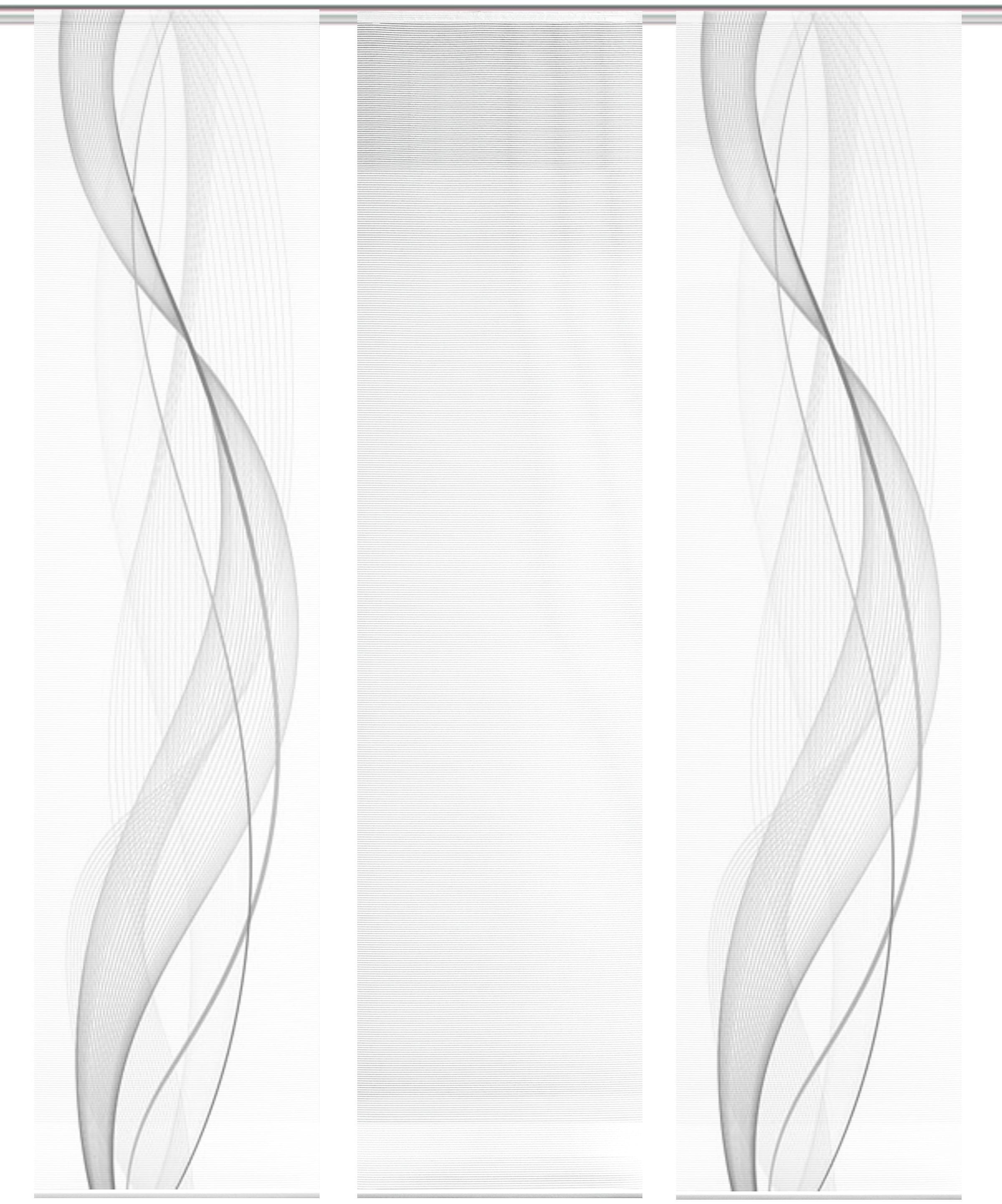 Vision S Rideau coulissant »3ER SET HEIGHTS« Support de panneau 3 cuis tlg. HxB: 260x60, Schiebevorhang 3er Set Digitaldruck