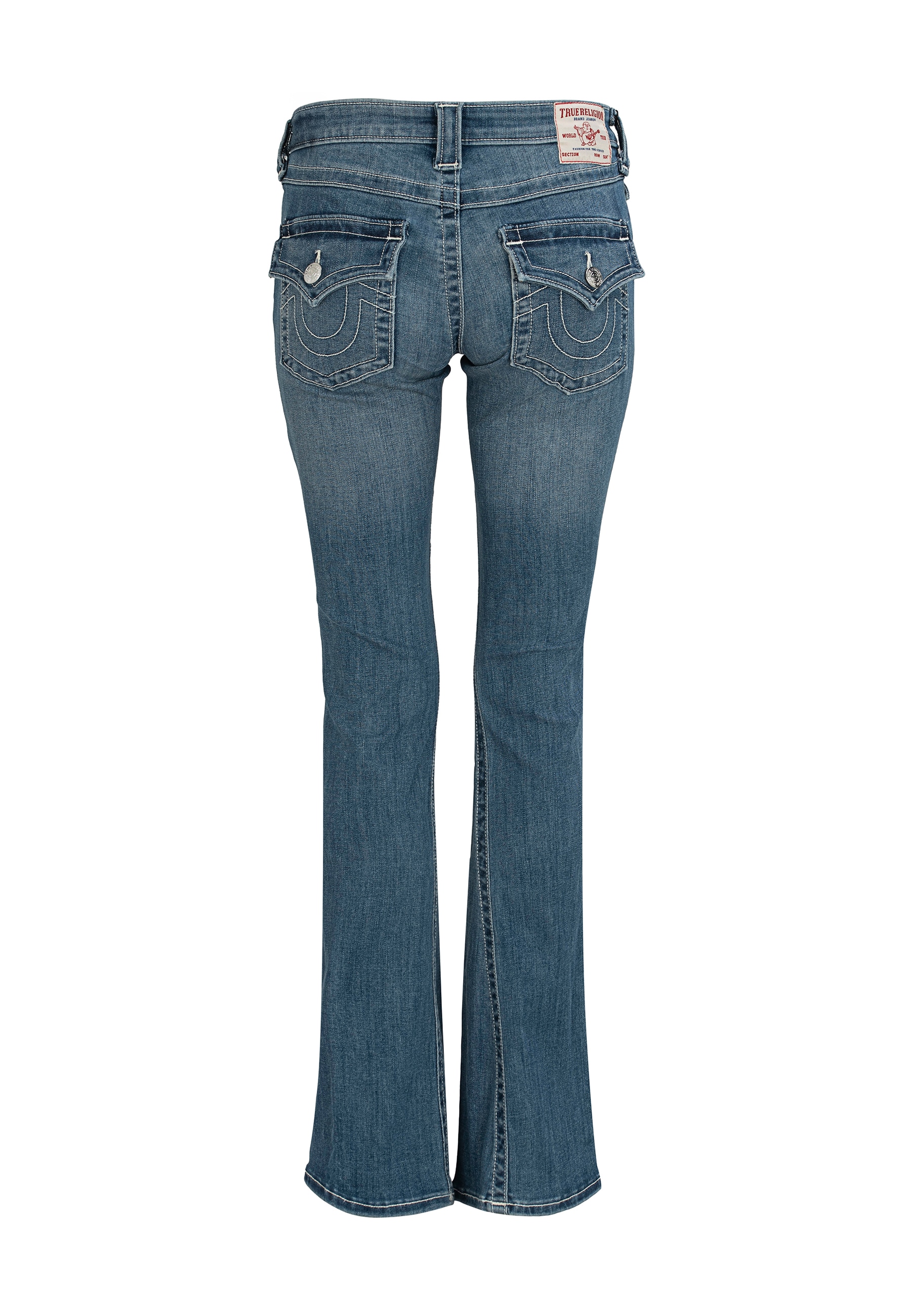 True Religion Jeans bootcut »BECCA MR BOOTCUT FLAP« mélange de coton, coupe bootcut