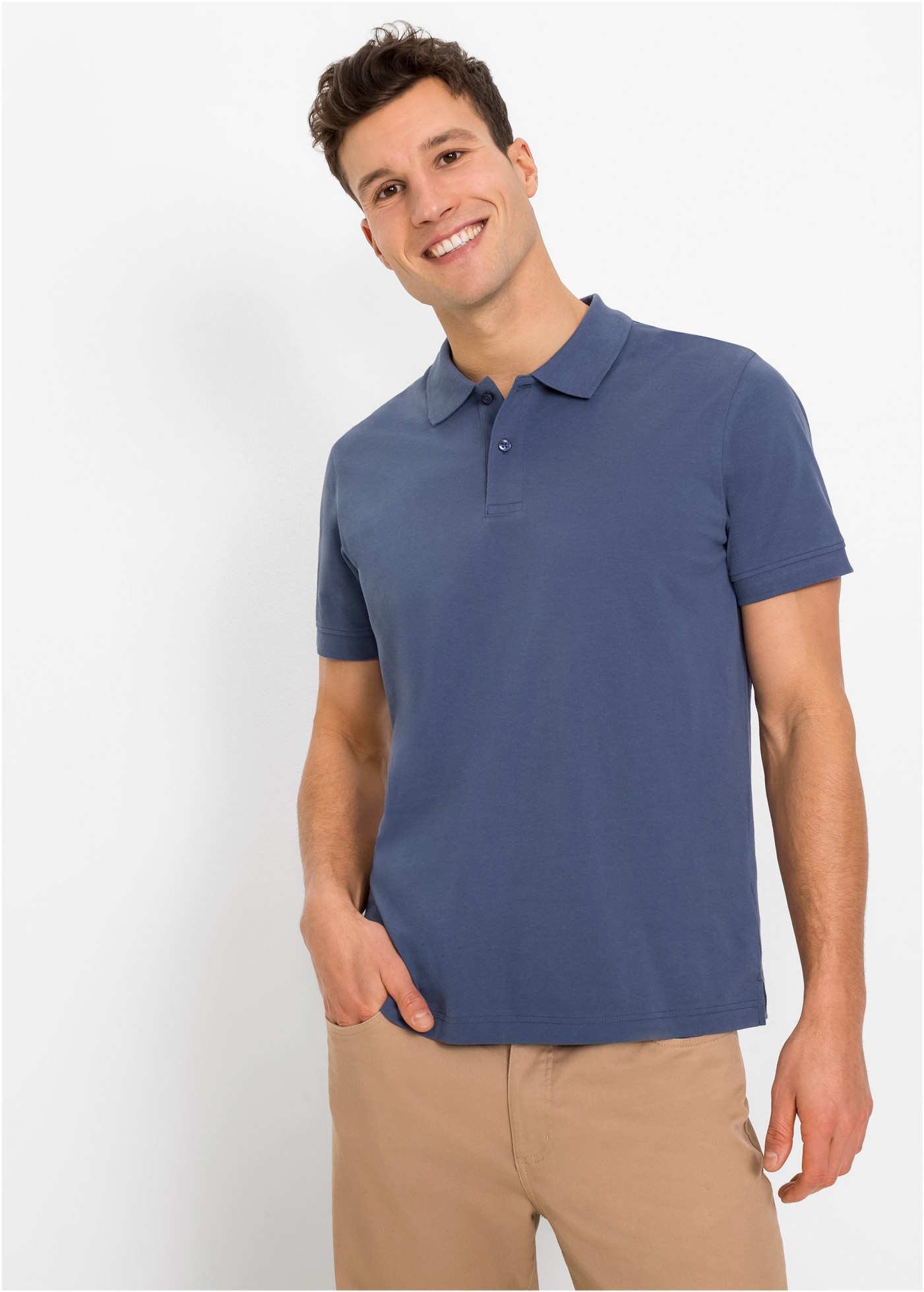 bonprix Polo »Piqué-Poloshirt aus reiner Baumwolle« 1 Regular Fit, Kurzarm, aus hautfreundlicher Baumwolle