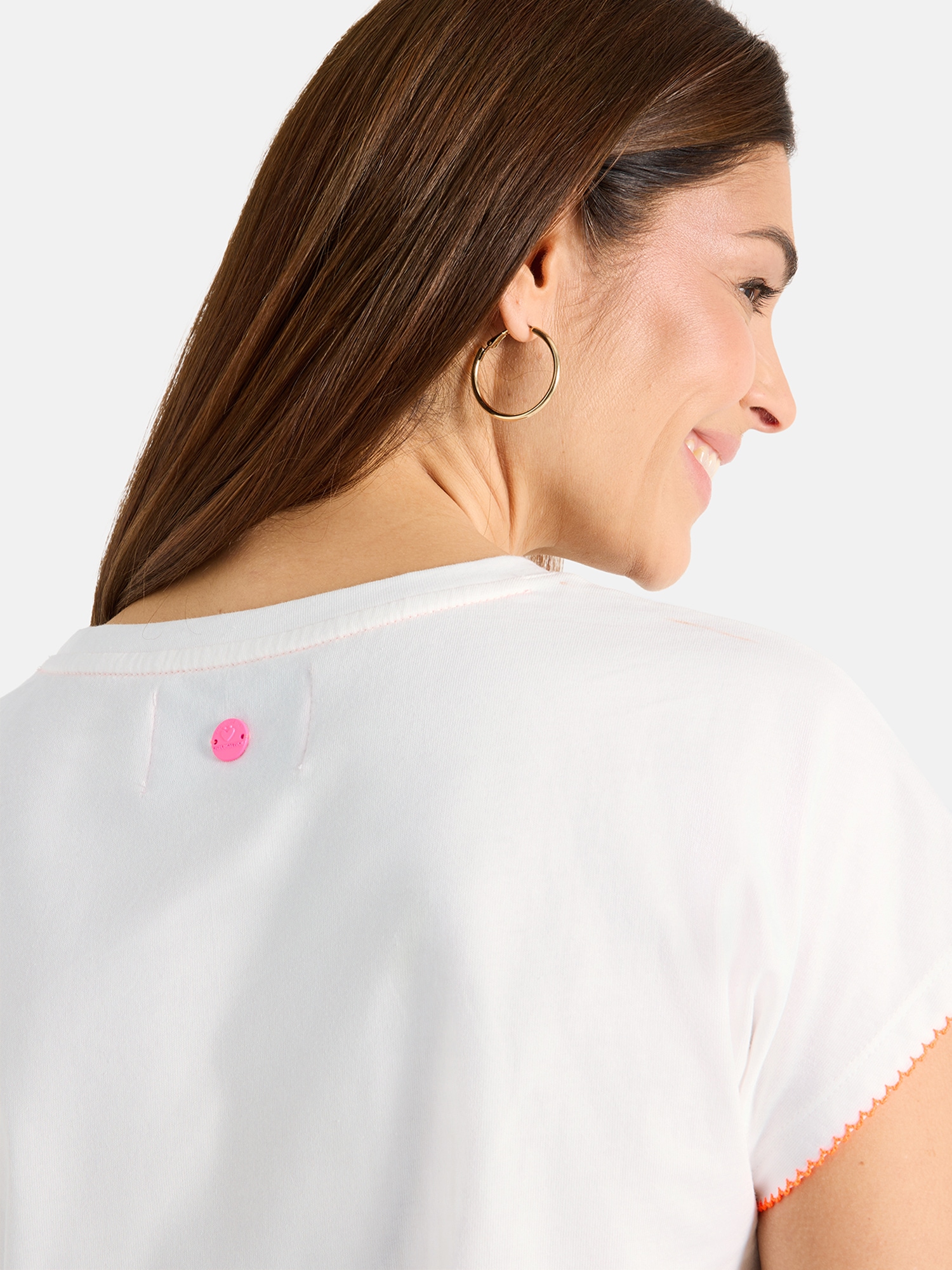 Lieblingsstück Kurzarmshirt »CrabiL« mit Kontrastdetails, Frontprint