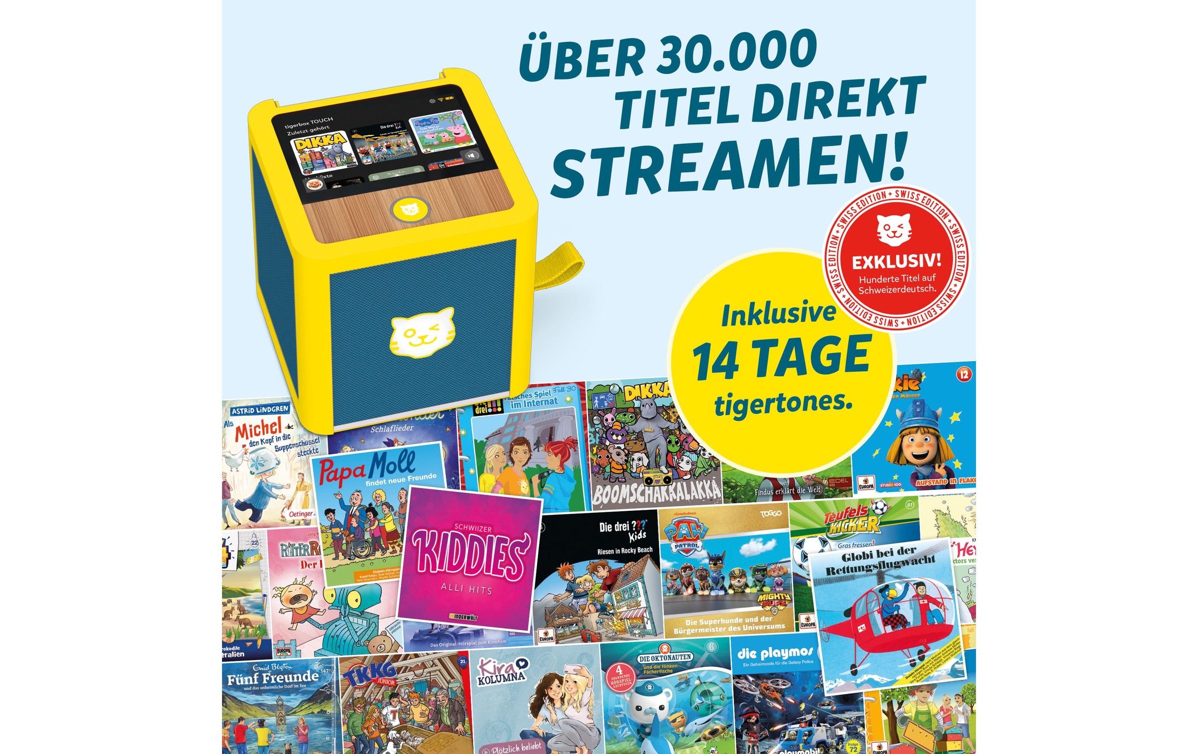 TigerMedia Personnage de feuilleton audio »Tigerbox Touch Plus Swiss Edition« coffret audio avec écran tactile