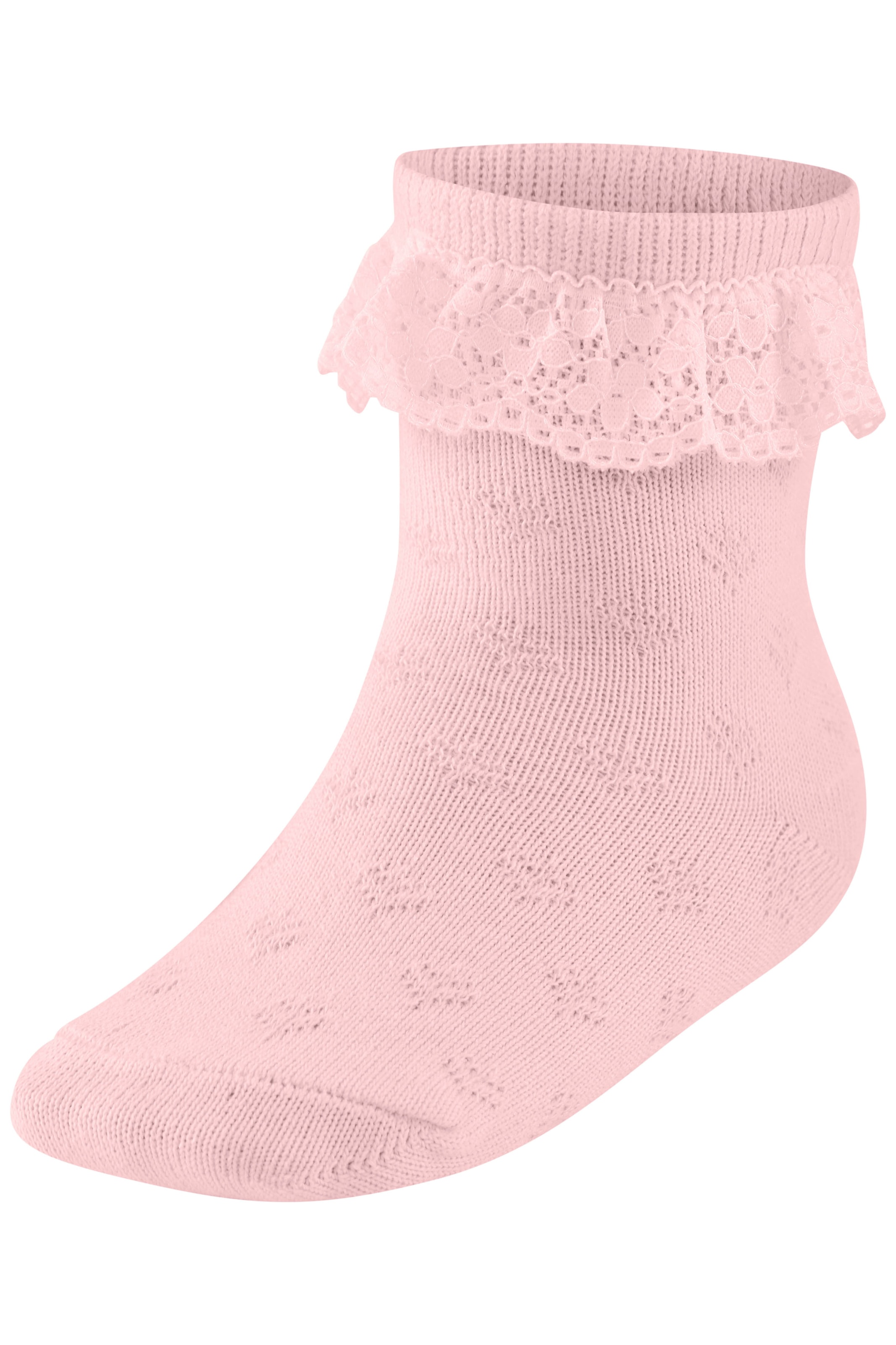 H.I.S Socken »Babysocken Ajour« Packung, 3 Paar tlg. mit feinem Ajour Strickmuster und kleiner Rüsche