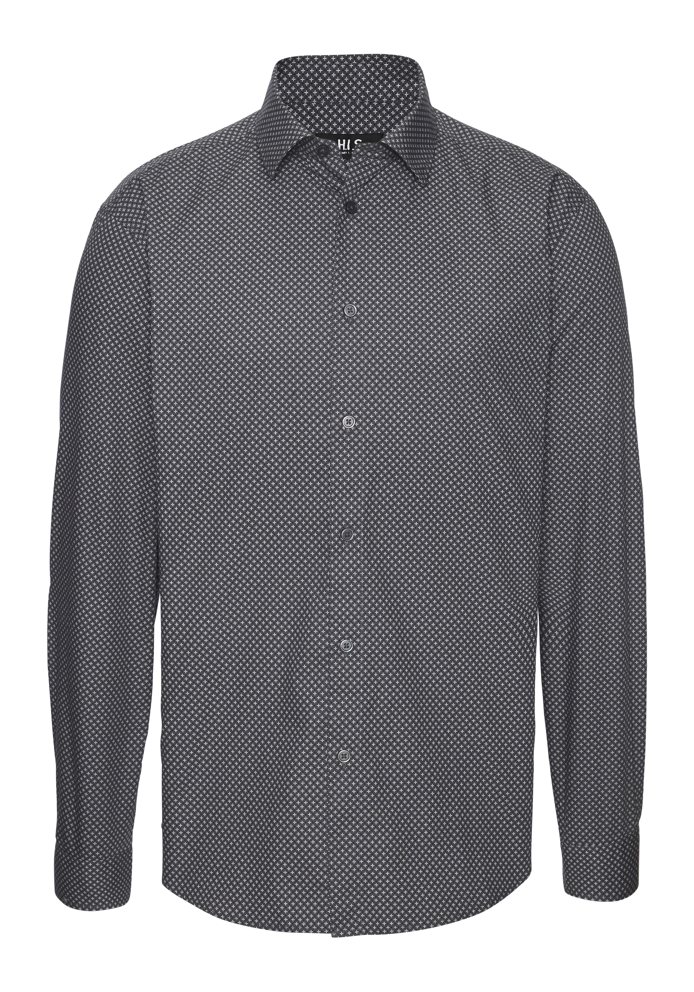 H.I.S Langarmhemd »Regular fit« mit Haifischkragen und allover Print aus reiner Baumwolle