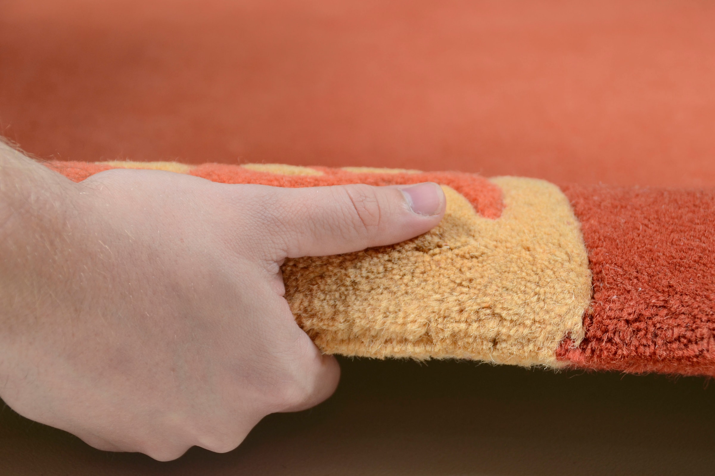 THEKO Tapis en laine »Ambadi« Rectangulaire 14 mm Höhe reine Schurwolle, handgetuftet, mit Bordüre, modern