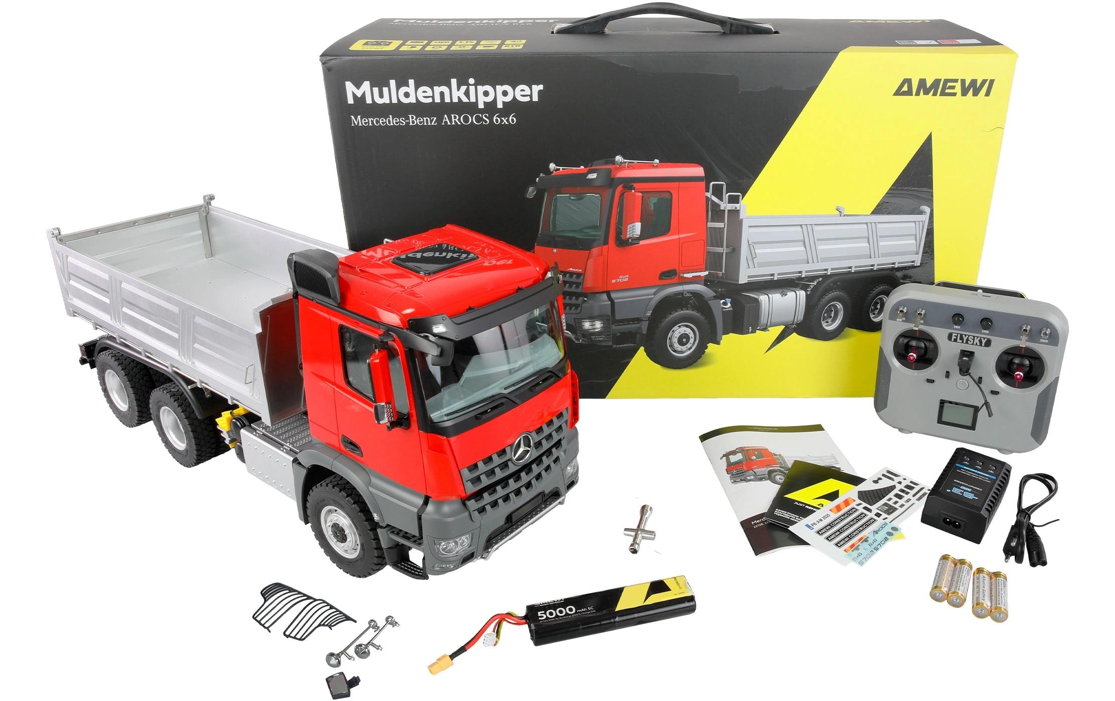 Amewi CAMION RC »Mercedes-Benz Arocs Muldenkipper 6 x 6 1:14 RTR«