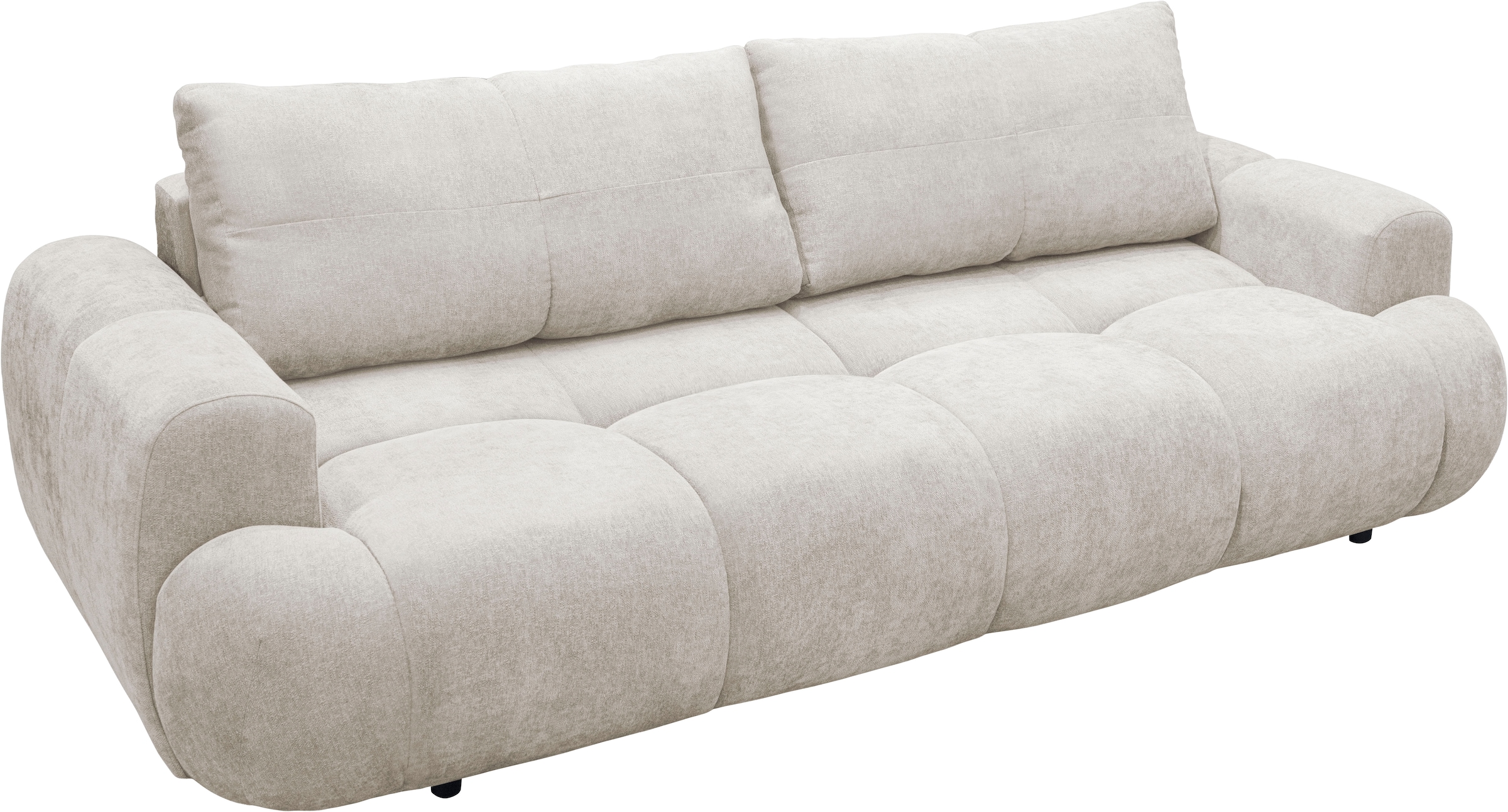 exxpo - sofa fashion 3-places »Alessano, 254 cm breit, modern & gemütlich« Verlässliche Qualität, inkl.Bettfunktion, Bettkasten, 2x Plaidskissen