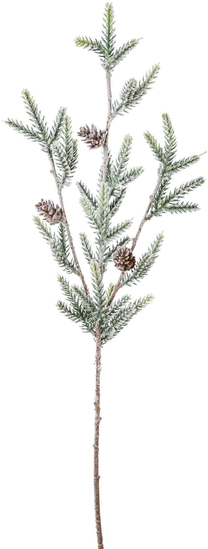 Creativ green Winterliche Kunstpflanze »Weihnachtsdeko« Minifichtenzweig in beschneiter Optik, 4er-Set