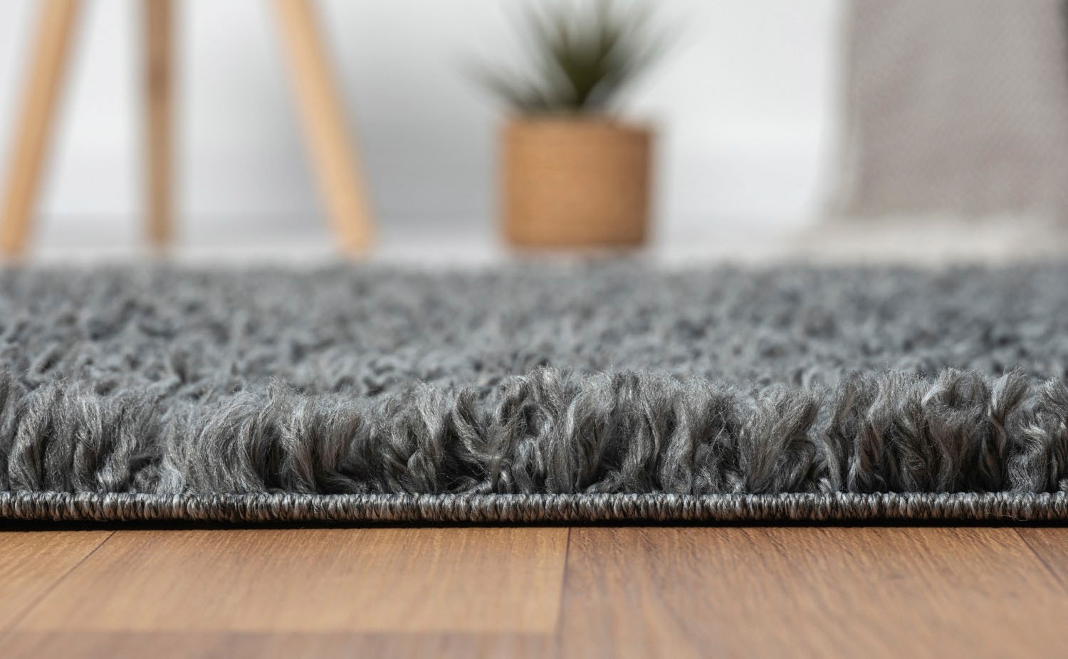 GOODproduct Hochflor-Bettumrandung »Banji« Höhe 37 mm 3 tlg. Uni Farben, weich und flauschig, auch als Läufer & in rund erhältlich