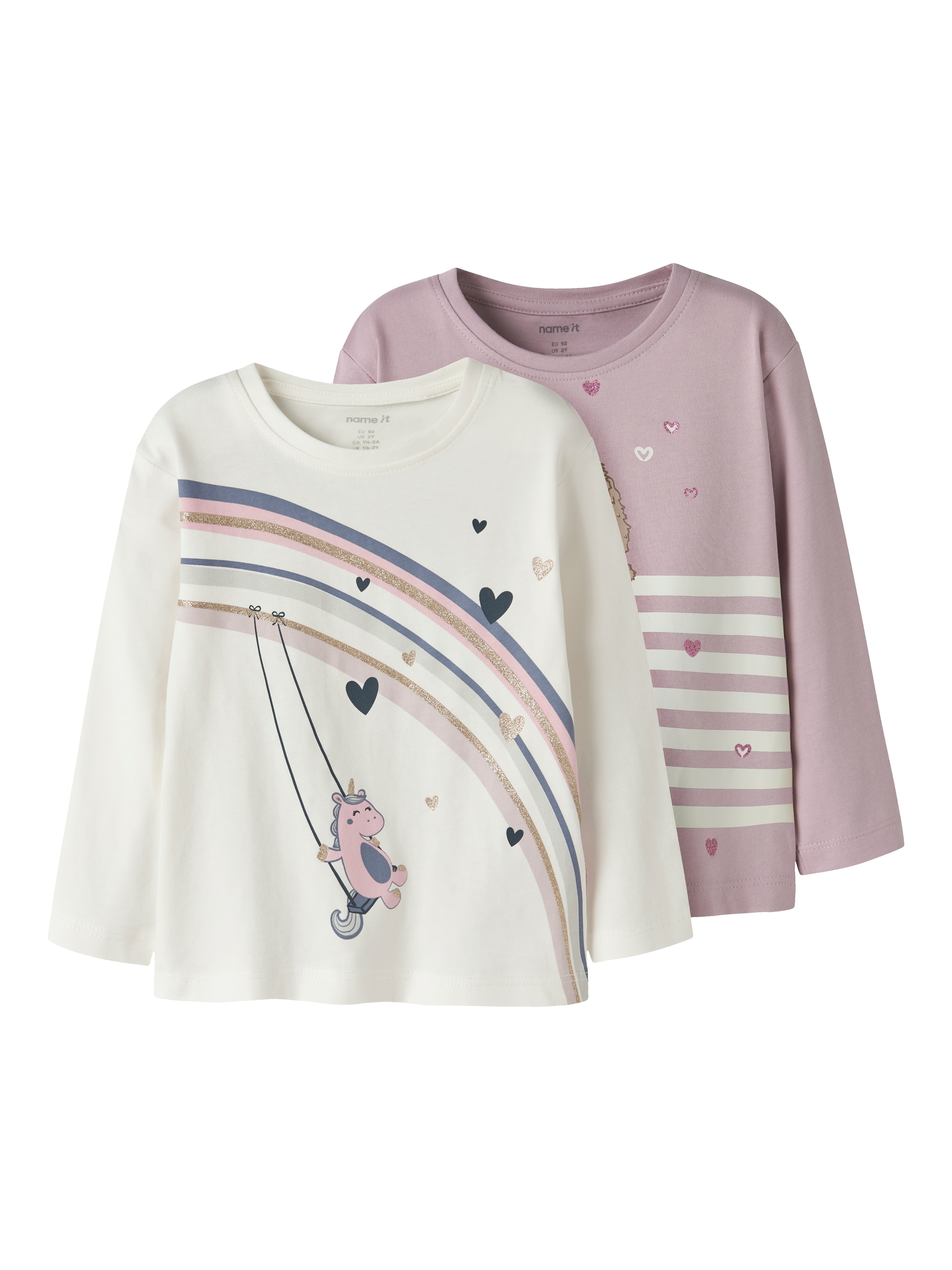 Name It T-shirt à manches longues »NMFVALIANE 2P LS NREG TOP« Packung, 2 pièces