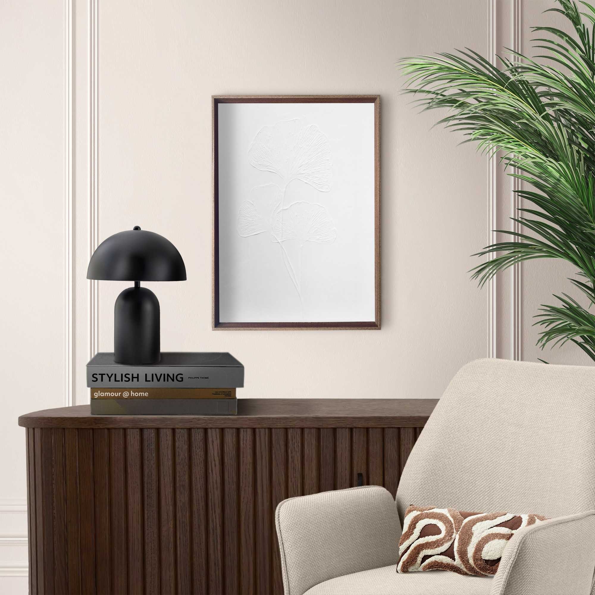 Reinders! Wandbild »Ginkgo-Blätter« Wohnzimmer - Weiss - MDF - Blumen und Pflanzen - 30x40 cm